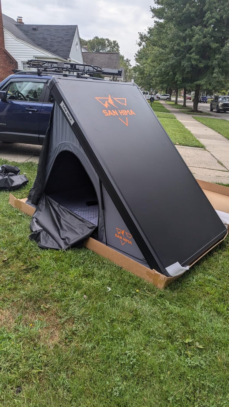 SanHima Hotham Rooftop Tent Hard Shell, Aluminium Roof Top Tent for Car SUV Truck customer photo 1