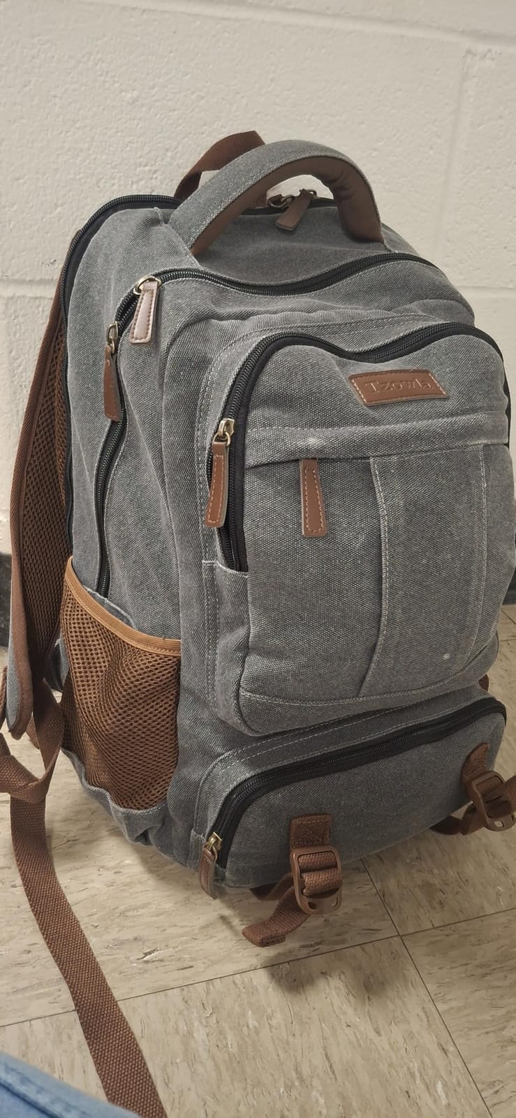 Tzowla Leather Laptop Backpack, Bag for Men and Women, Business Travel Work Rucksack Fits 15.6 Inch Laptop, Vintage Bookbag customer photo 2