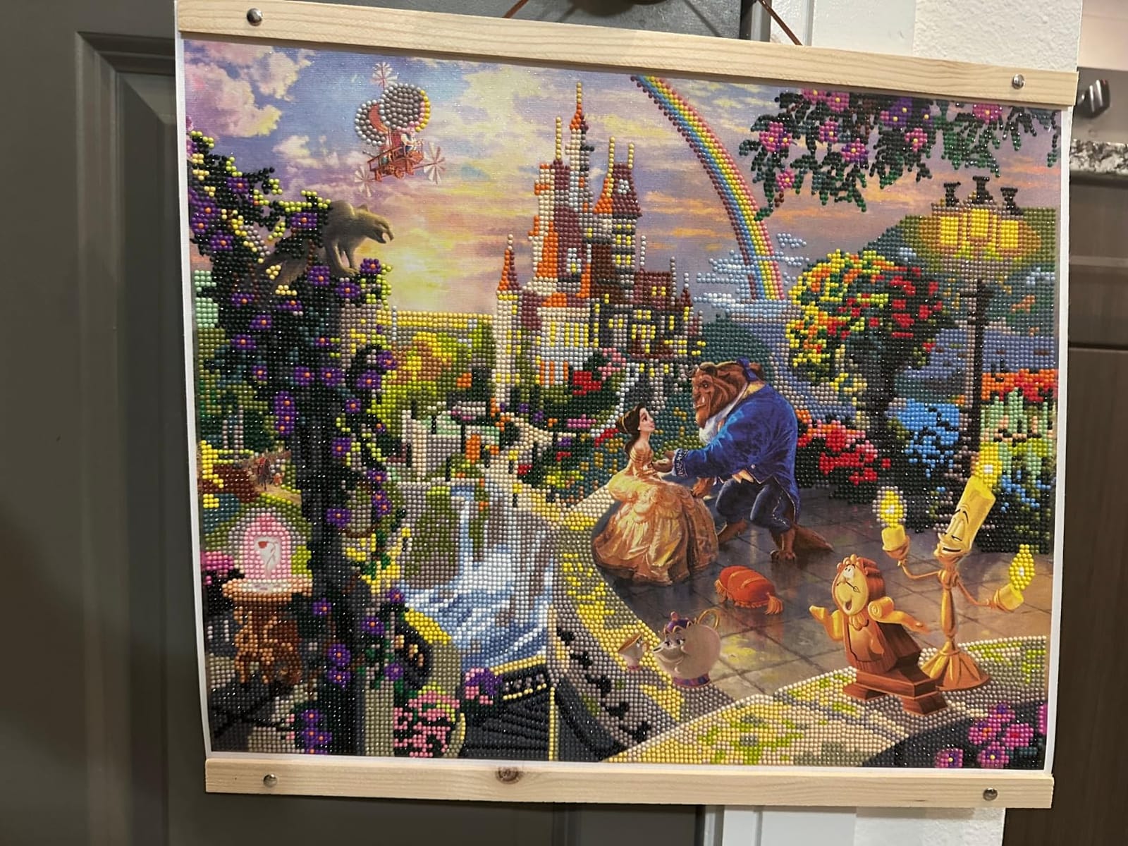 RoseArt Disney Dreams Thomas Kinkade Diamond Art Painting Kits - Beauty and The Beast Falling in Love Scene- DIY Diamond Jewel by Number Art 20