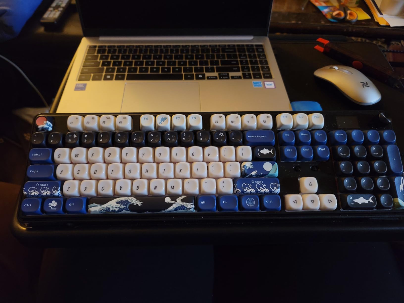 OHY XVX MOA Profile Japanese Fuji Mountain Theme PBT Keycaps Set, 140-Key Coffee & Cream Custom Keycaps for US Layout Mechanical Keyboards (Brown/Beige Design with Key Puller) customer photo 2