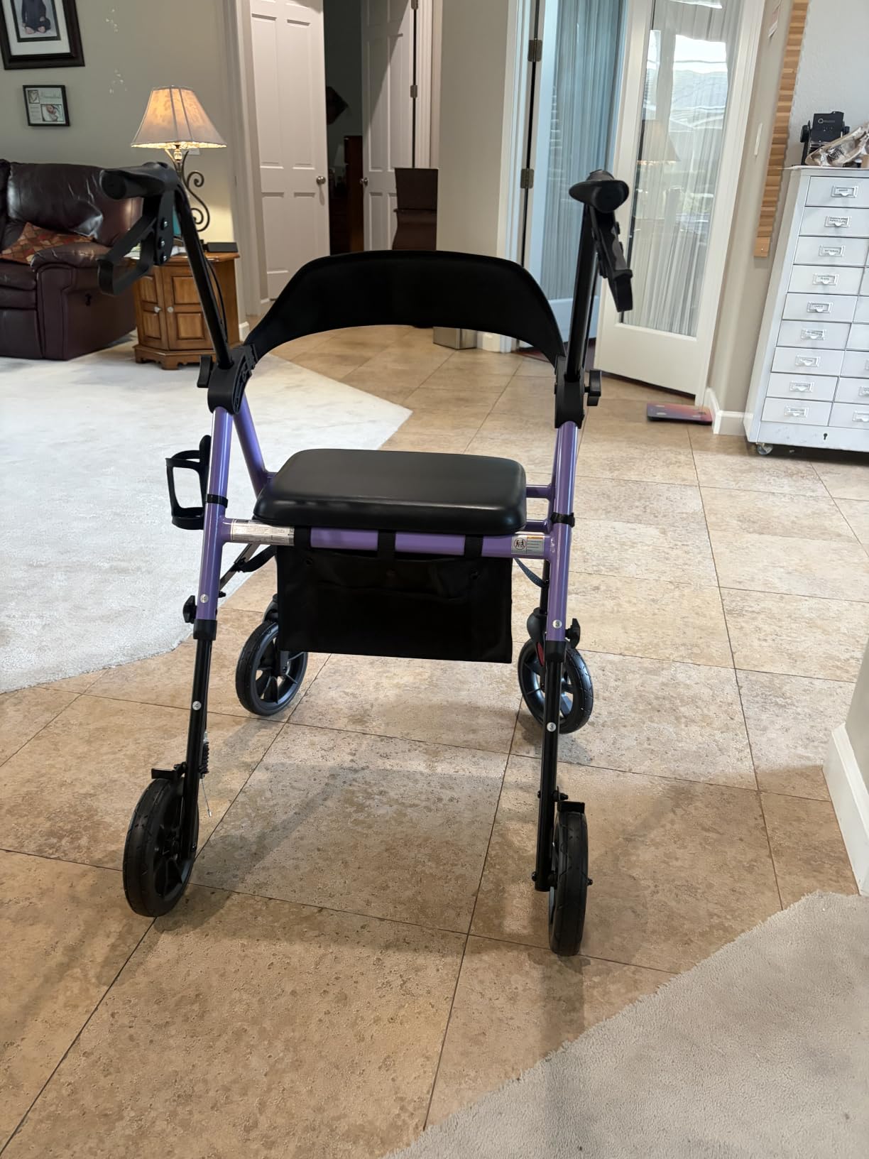 HOMLAND Foldable Rollator Walkers for Seniors with Seat, 17 lb Lightweight customer photo 2