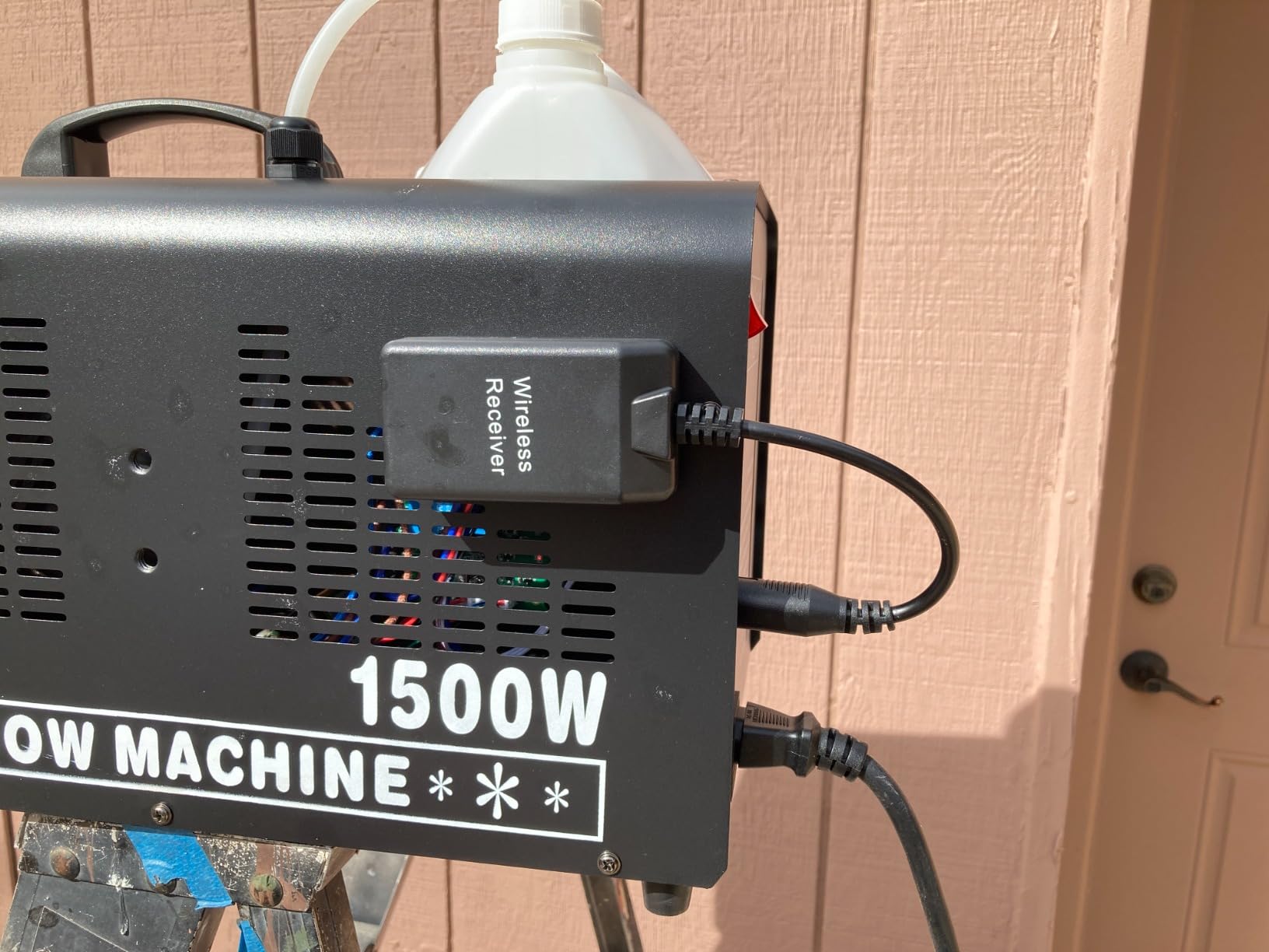 1500W Snow Machine for Outdoor with RGB Light for Party customer photo 1