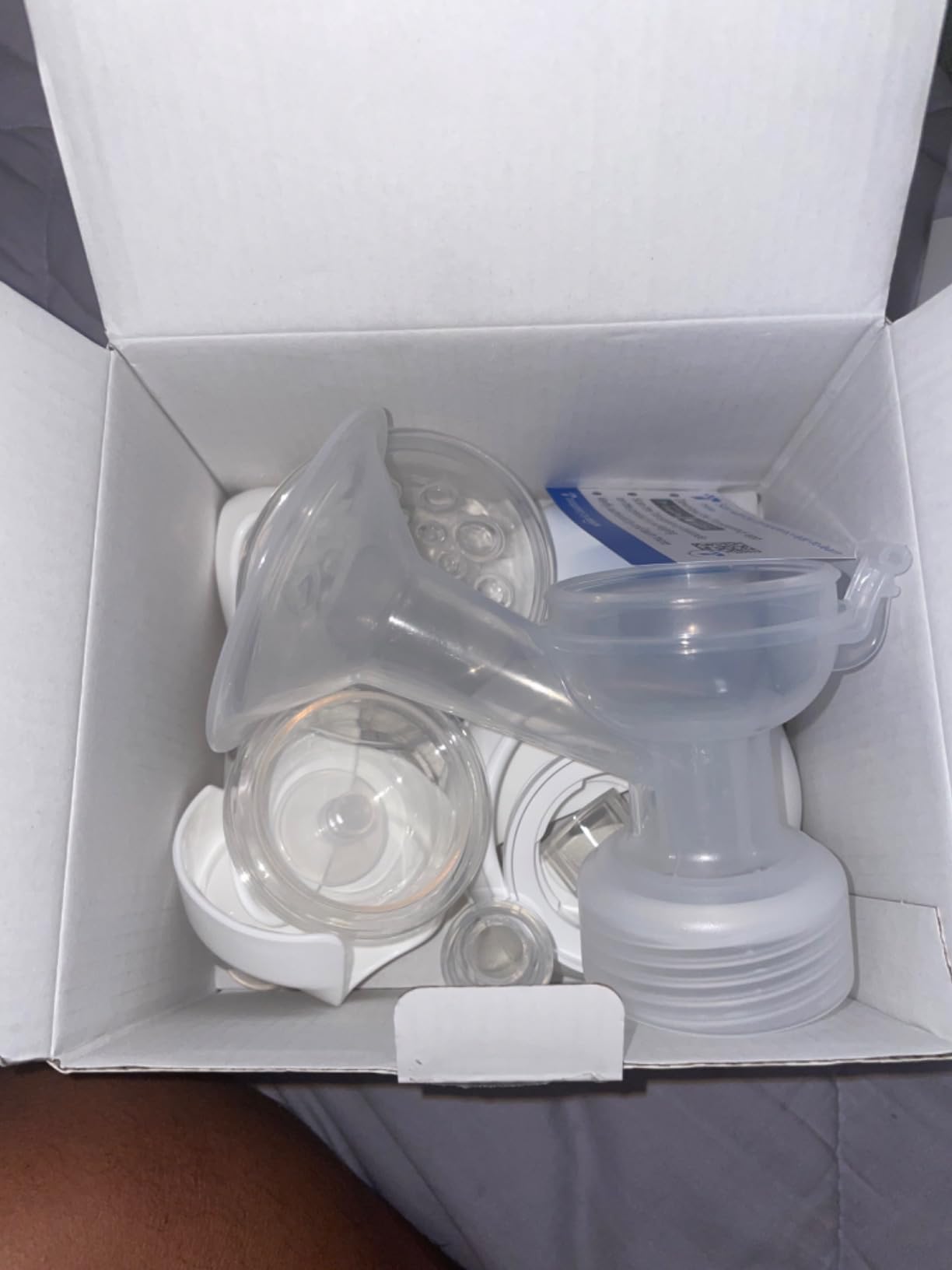 NCVI Manual Breast Pump, Silicone Soft 20mm Flange for Small Nipples, White | Single Hand Held Breastfeeding Pump, Adjustable Suction, 4oz Storage, for 17-20mm Nipples, BPA-Free, Expression On The Go customer photo 1