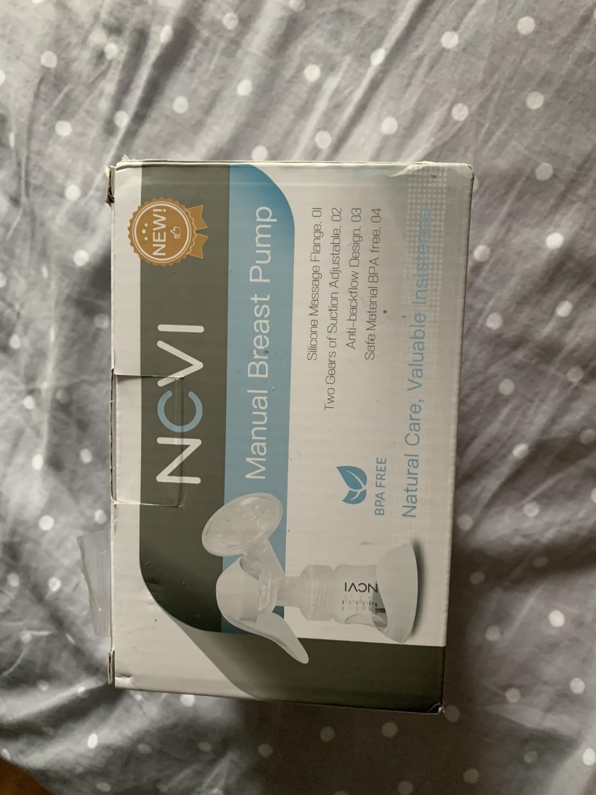 NCVI Manual Breast Pump, Silicone Soft 20mm Flange for Small Nipples, White | Single Hand Held Breastfeeding Pump, Adjustable Suction, 4oz Storage, for 17-20mm Nipples, BPA-Free, Expression On The Go customer photo 2