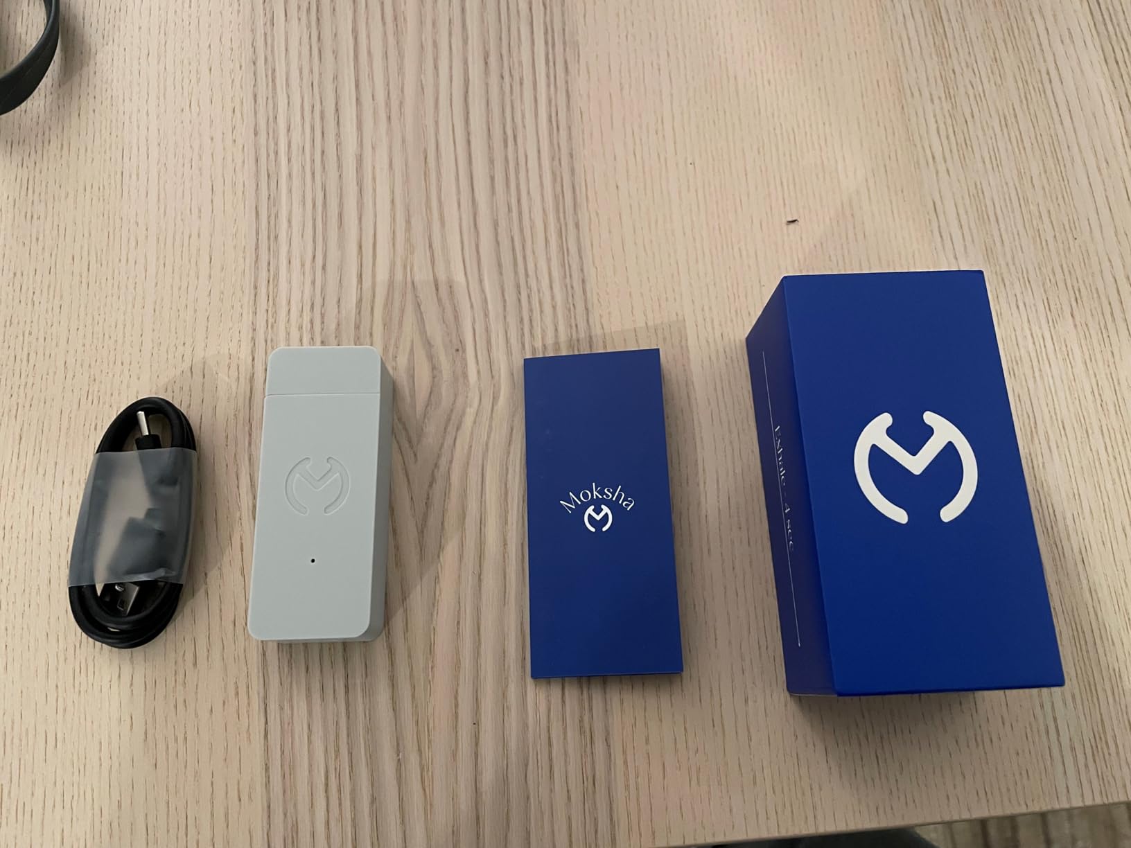 Moksha O Gamified Stress & Anxiety Relief | Smart Meditation Device for Relaxation and Sleep | Interactive Breathwork & Biofeedback Tool | iOS Only (Moon) customer photo 1