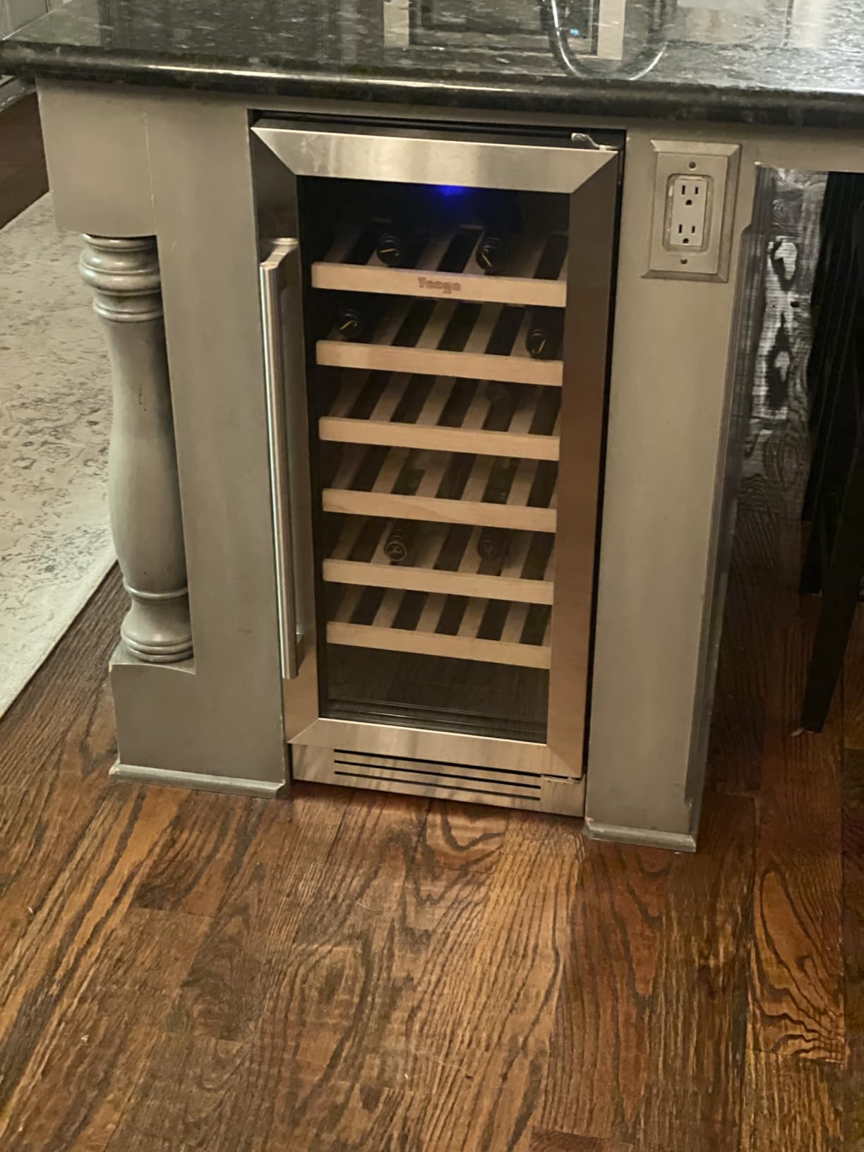 Yeego 24 Inch Wine Fridge, 52 Bottle Dual Zone Wine Cooler with Glass Door | Built-In or Freestanding, Under Counter Wine Refrigerator with 40-65°F | For Home Bar, Kitchen customer photo 2