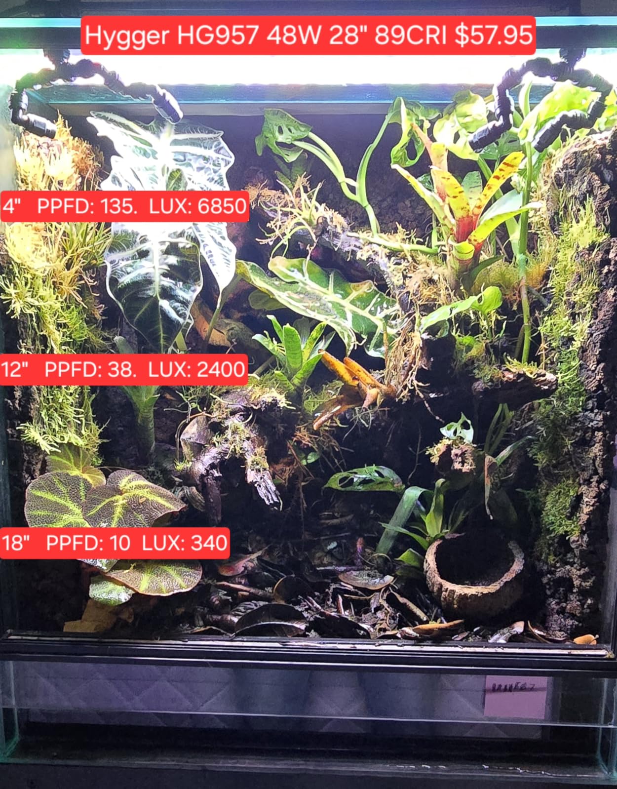 FZONE Aquarium Light 60W LED Plant Light for 35-43