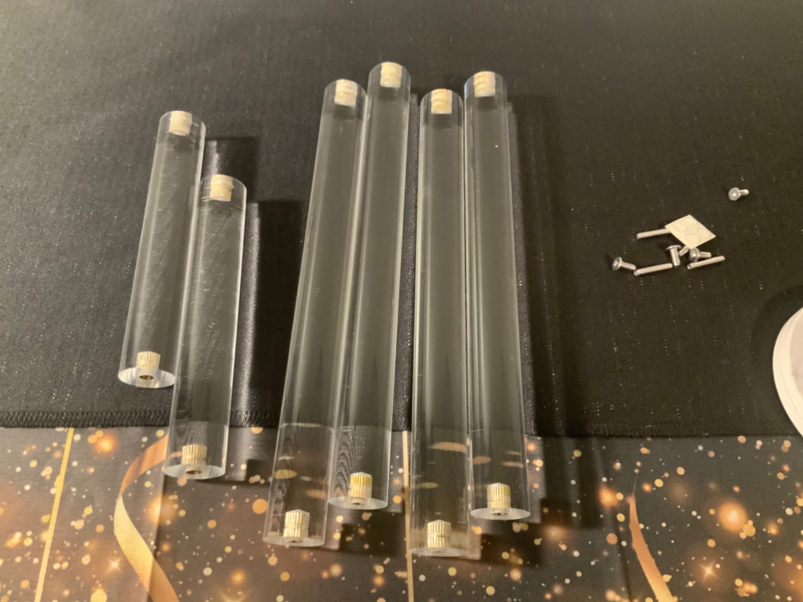 Champagne Display Holder Stand for Party With 32 Slots, Cocktail Tree Stand for Drinks 3 Tier Clear Acrylic Wine Glass Stemware Display Rack, Champagne Flute Wall Holder with Led Light for Party customer photo 2