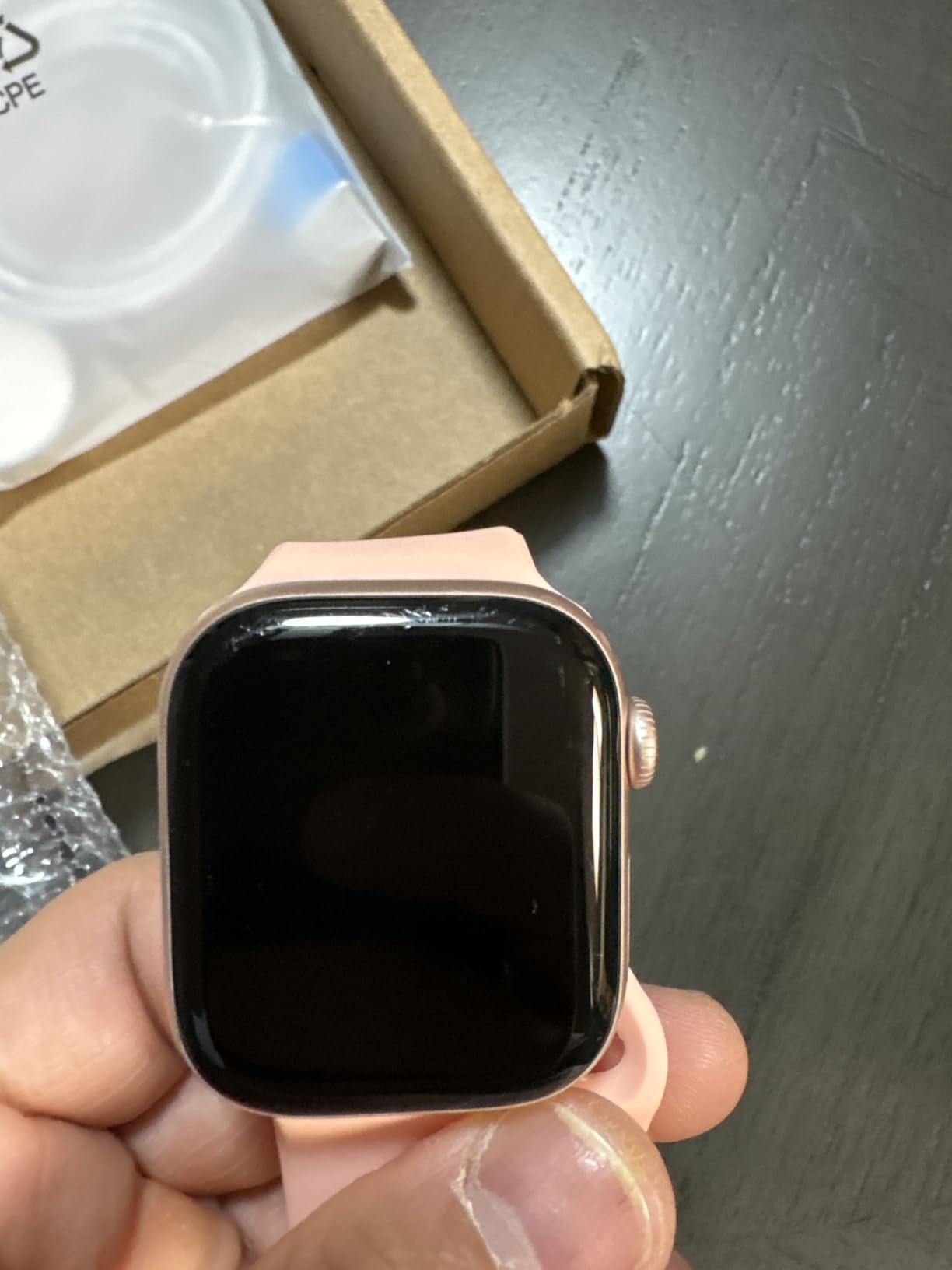 Apple Watch Series 10 [GPS, 42mm] - Jet Black Aluminum Case with Black Sport Band, S/M (Renewed) customer photo 2