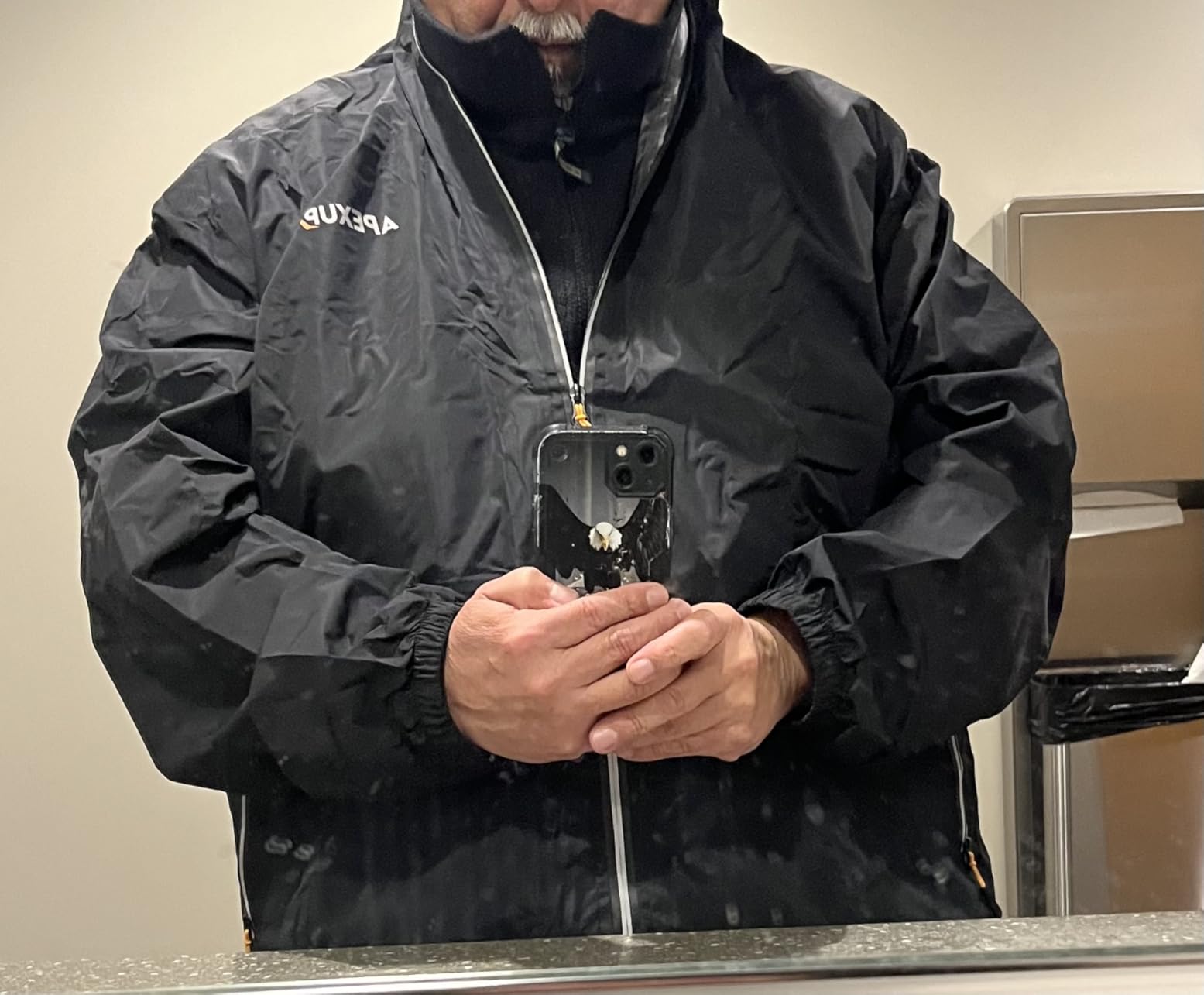 Packable Rain Jacket Men Waterproof Lightweight Raincoat with Hood customer photo 2