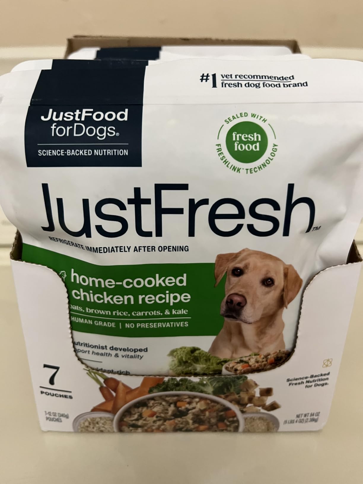 JustFoodForDogs JustFresh Fresh Wet Dog Food or Topper - Chicken, 7 Pack customer photo 1