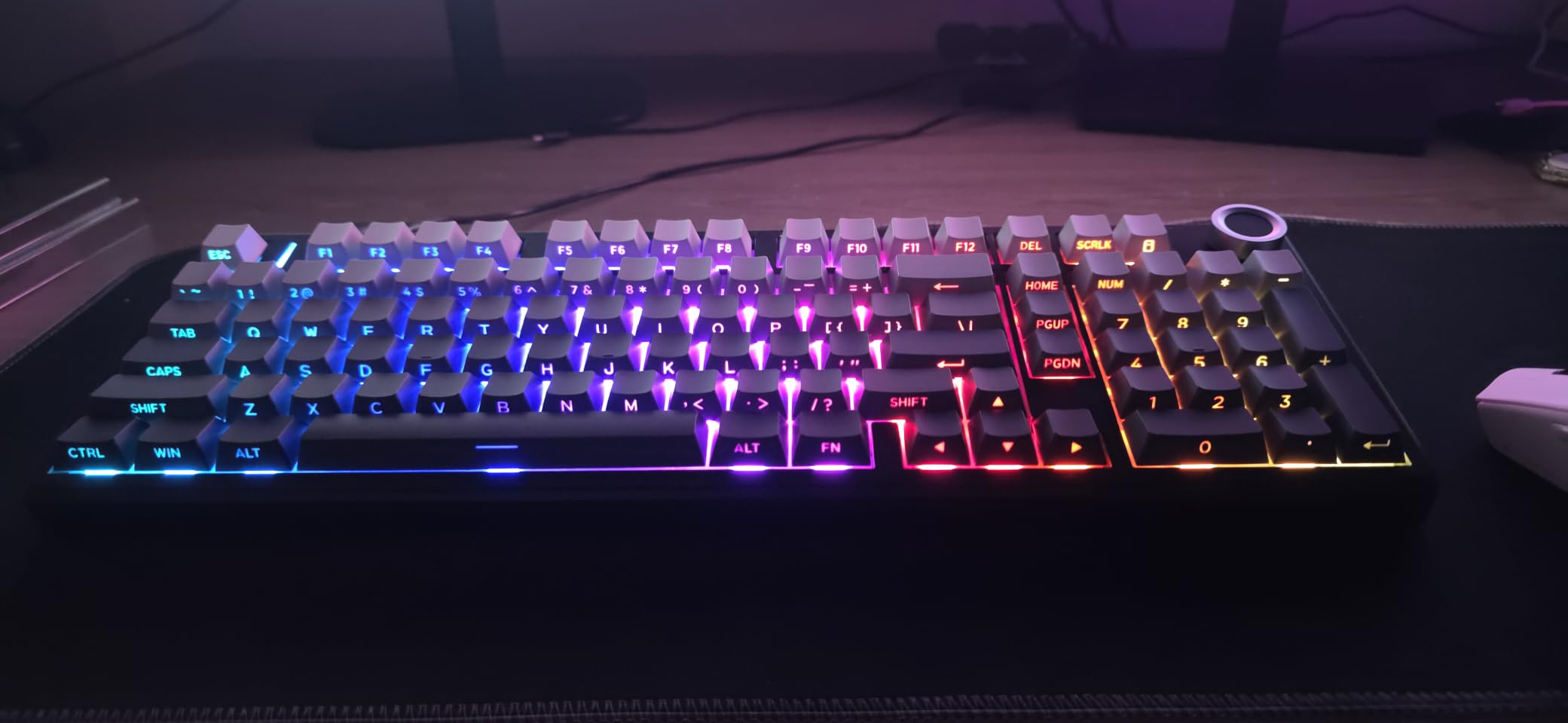 AULA F99 Pro Wireless Mechanical Keyboard with Number Pad, Knob, 99 Keys | Gasket Structure, Tri-Mode Connection, Hot Swappable, Creamy Sound, RGB Backlit, PBT Keycaps Computer Gaming Keyboards for PC customer photo 1