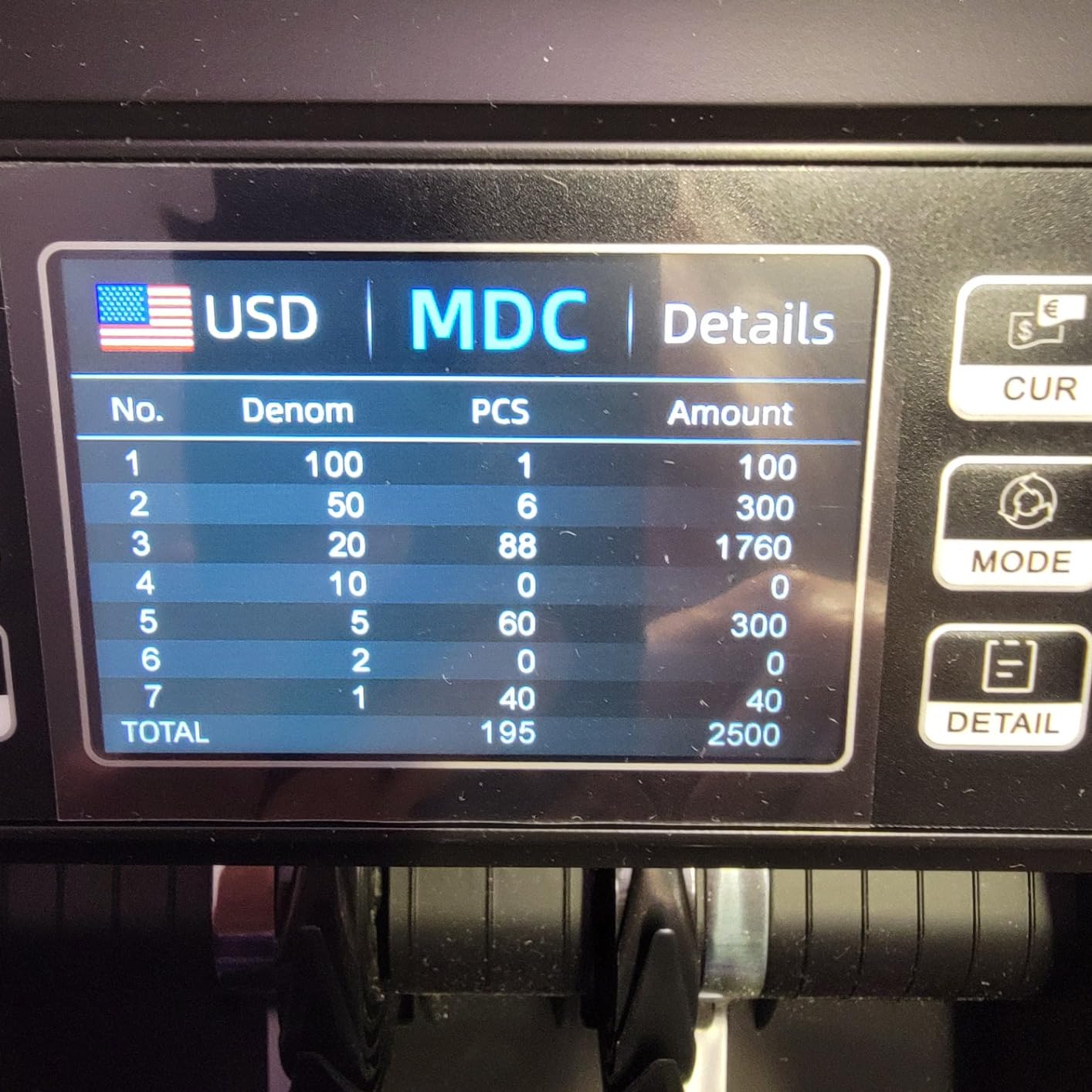 Aneken N60 Money Counter Machine Mixed Denomination with Value Count, Gray customer photo 1