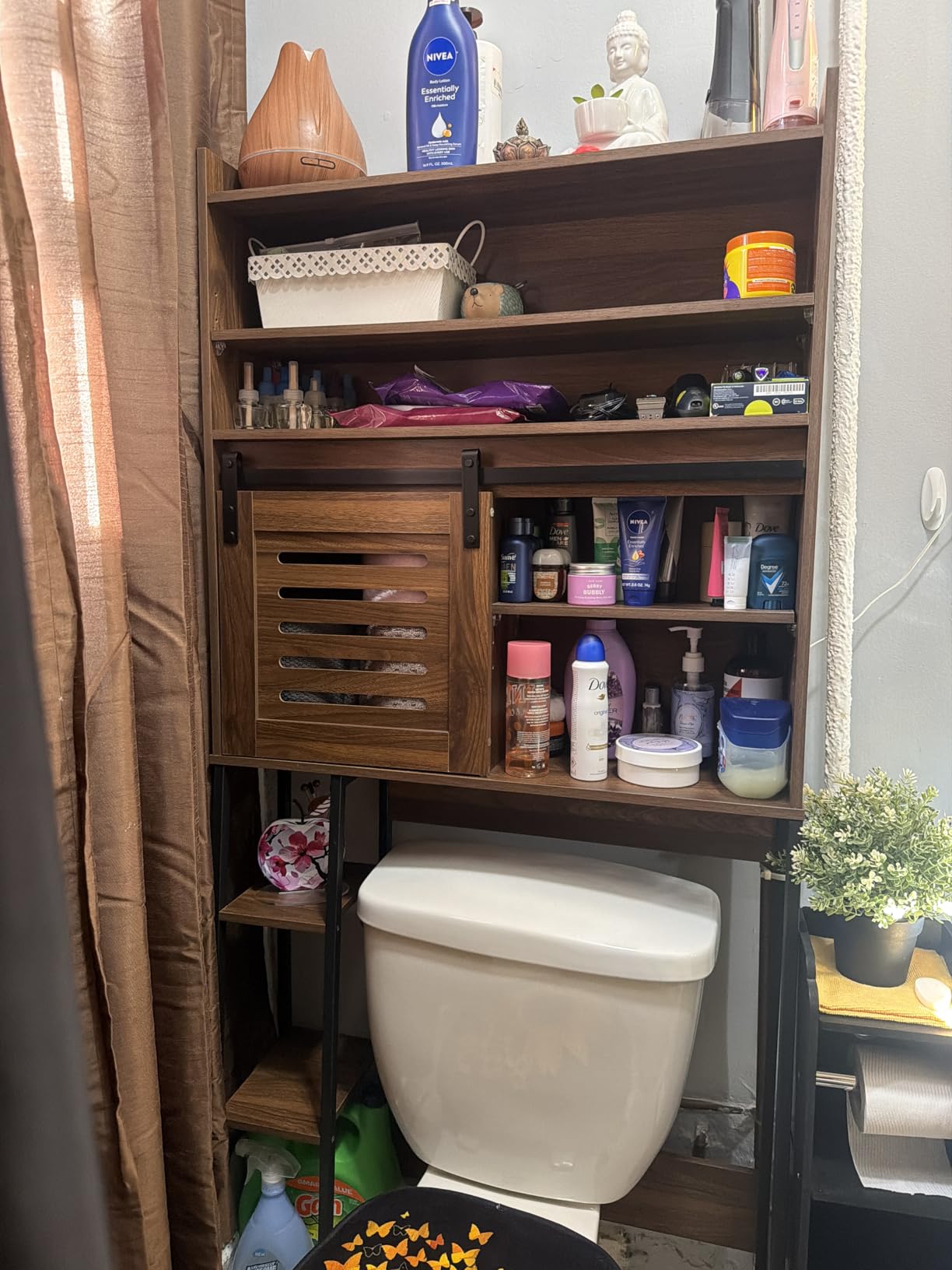 Shintenchi Over the Toilet Storage Cabinet, Bathroom Shelf, White customer photo 1