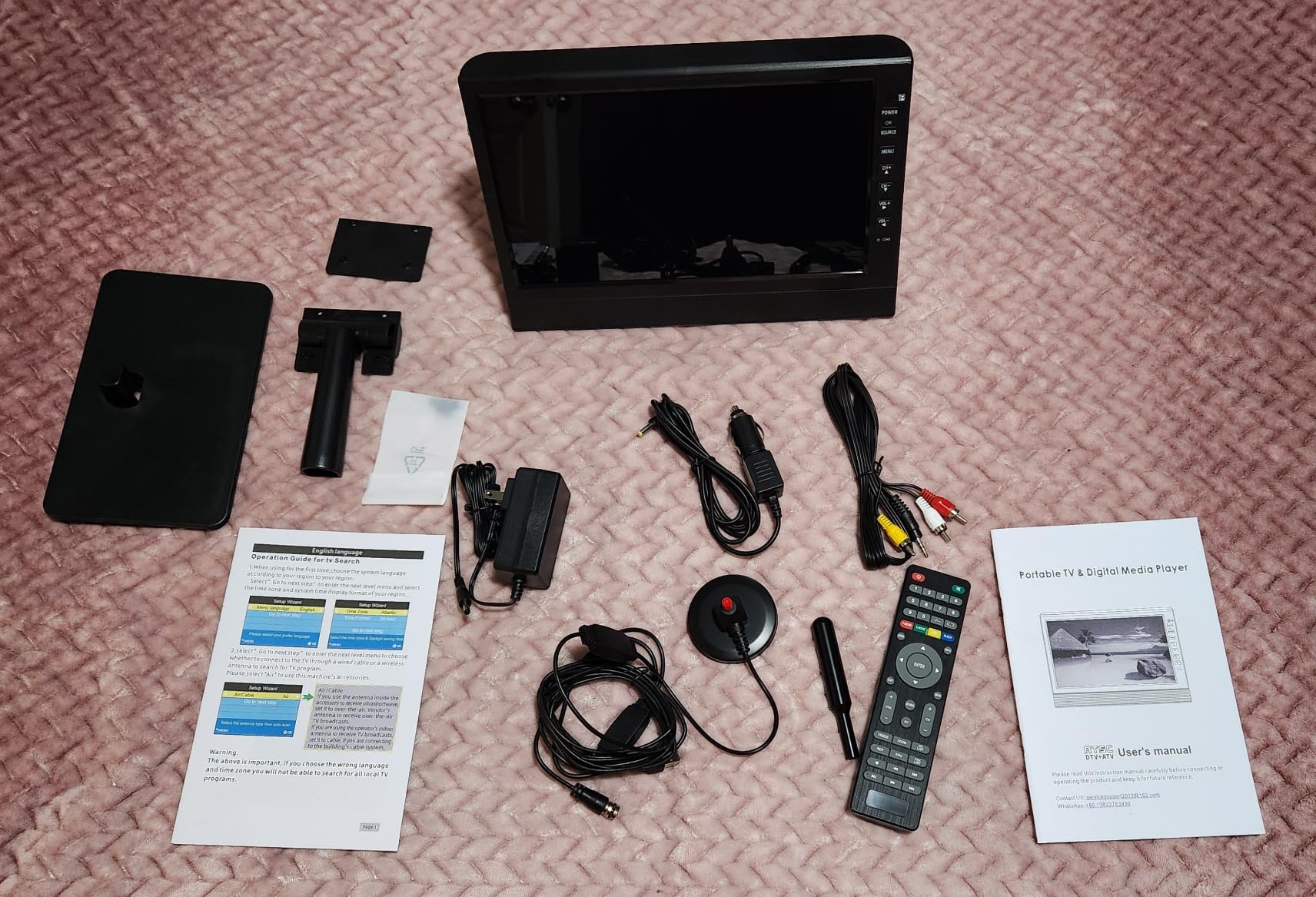 Jexiop 12”Portable Flat Screen TV,Small TV with Digital Tuner-HDMI-USB-Headphone Jack-AC/DC-12V Input-Use Kitchen-Caravan and Monitor customer photo 1