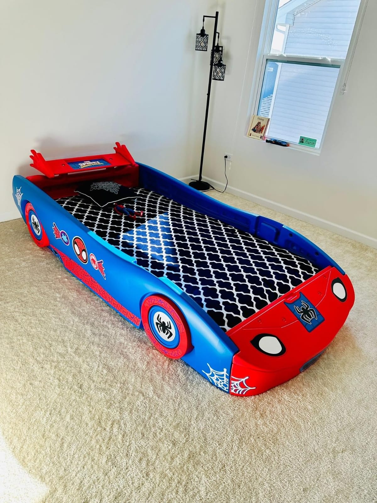 Delta Children - Spidey and His Amazing Friends Web Crawler Race Car Twin Bed, Blue/Red customer photo 2