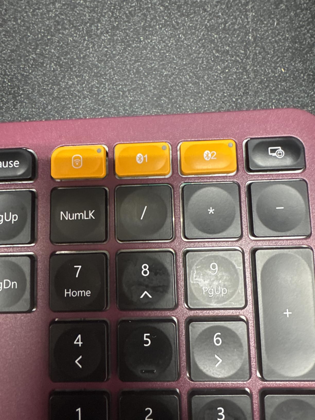 ProtoArc EK01 Plus Backlit Bluetooth Ergonomic Keyboard, Full Size, Grey | Adjustable brightness, split design, cushioned wrist rest, connect 3 devices via Bluetooth/2.4G, 2000mAh USB-C rechargeable. customer photo 1