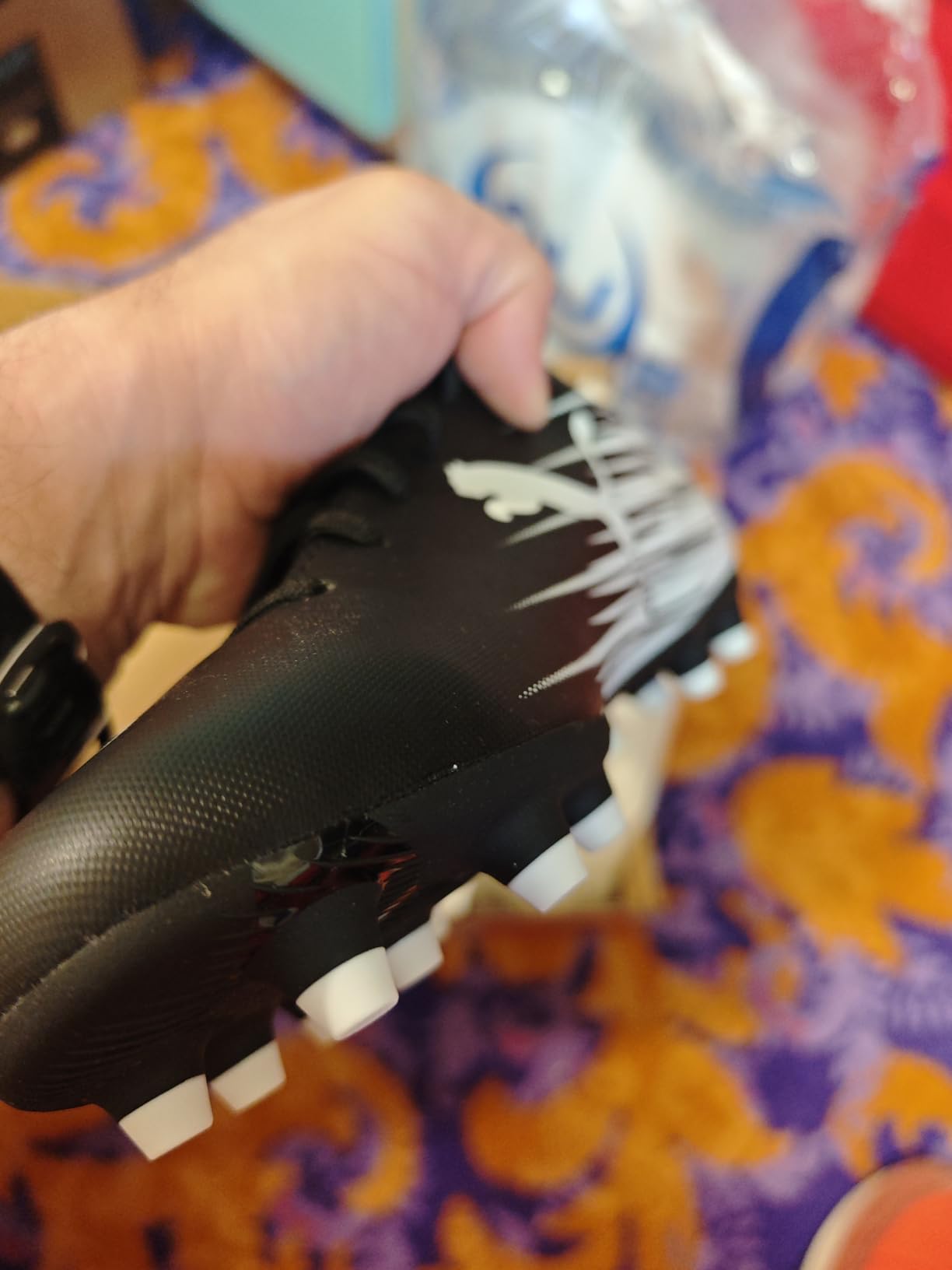 PUMA Mens Attacanto Soccer Cleats Cleated, Firm Ground - Black customer photo 2
