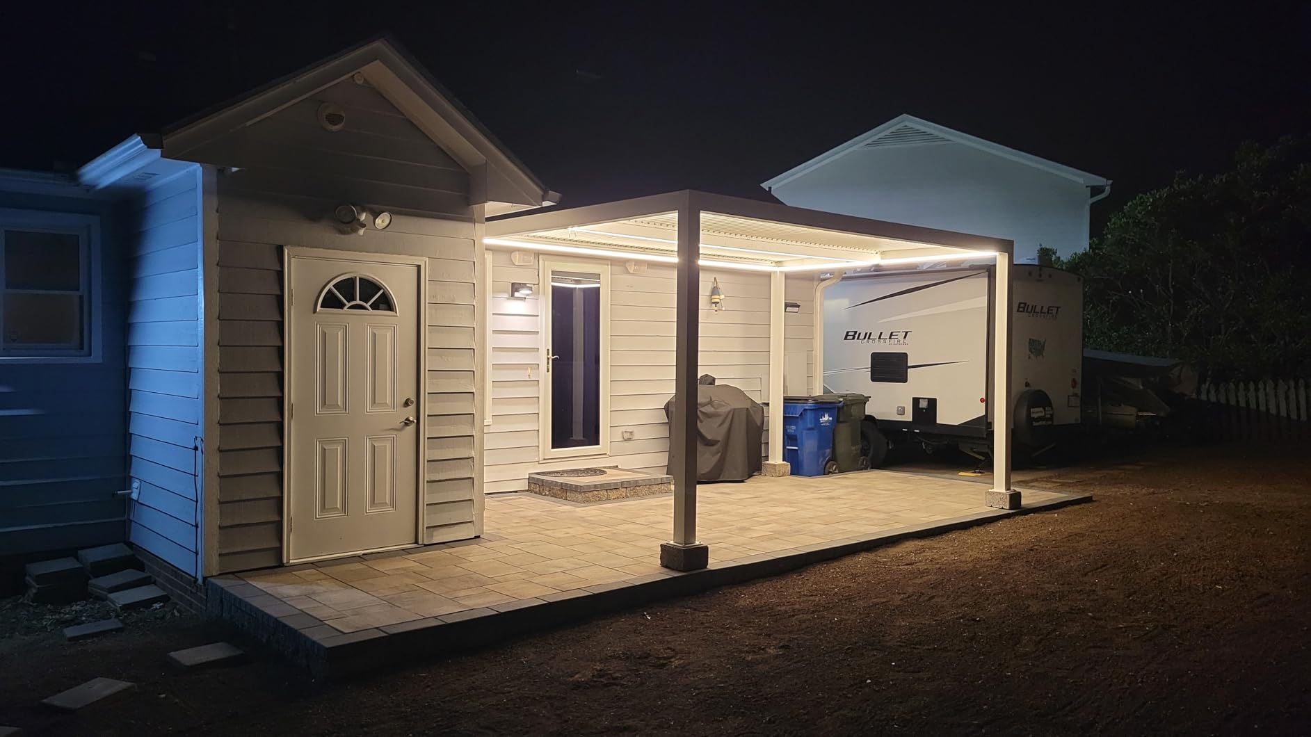 PURPLE LEAF Louvered Pergola 12' x 14' with LED Adjustable Aluminum Patio customer photo 2
