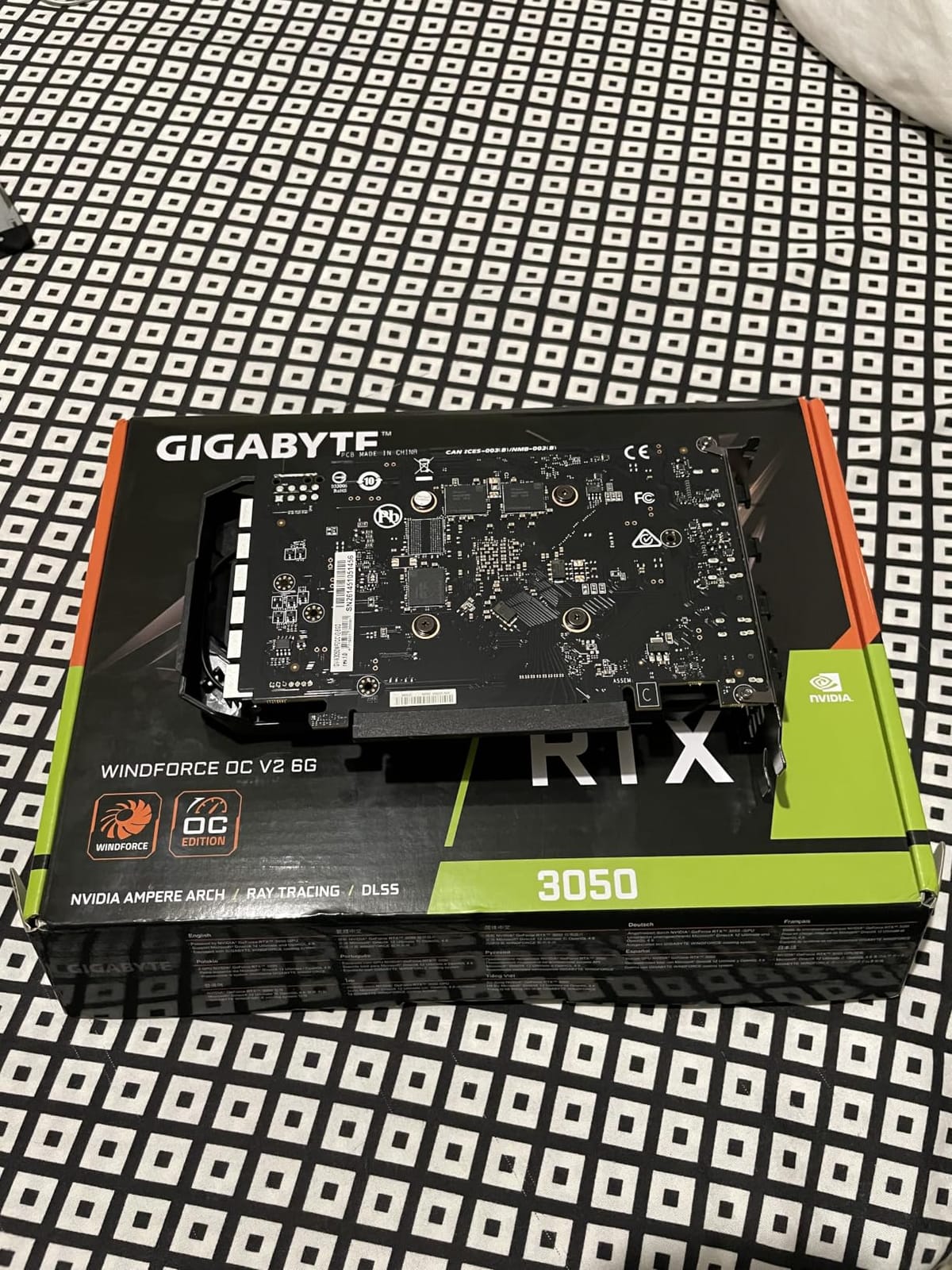 GIGABYTE GeForce RTX 3050 WINDFORCE OC V2 6G Graphics Card, 2X WINDFORCE Fans, 6GB GDDR6 96-bit GDDR6, GV-N3050WF2OCV2-6GD Graphics Card customer photo 1