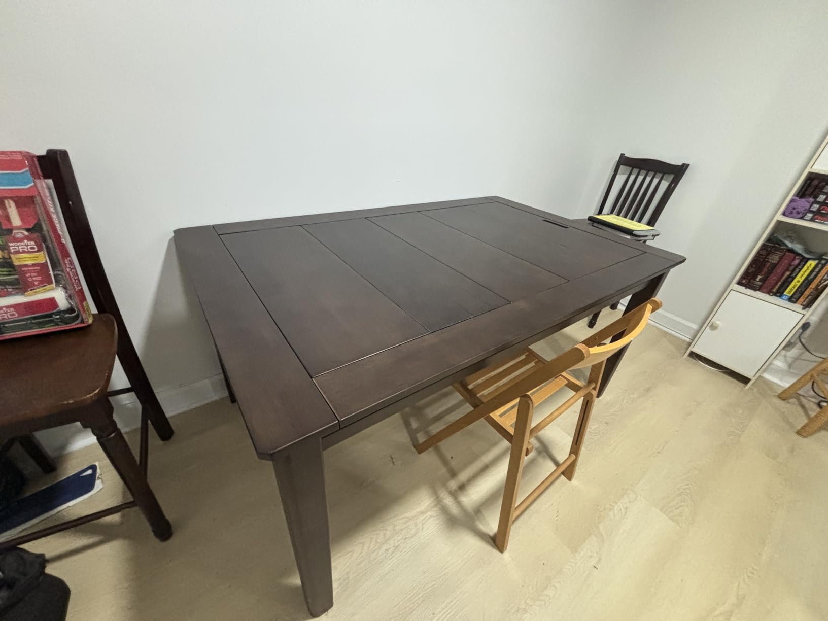 Coperat Solid Wood Board Game Table for 4-6 Players,Dining/Gaming Table w/ 54