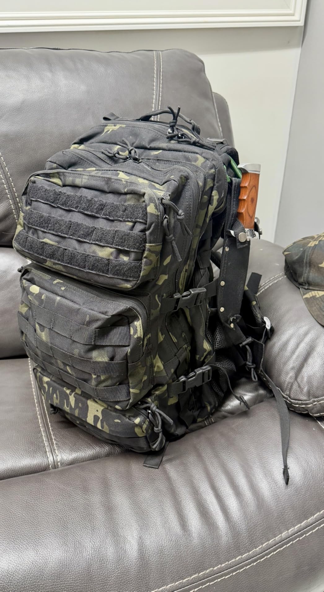 Military Tactical Backpack 50L Large Day Backpack for Men Molle Army 3 Days Assault Pack Bug Out Bag Water Resistant and Heavy Duty Hiking Treeking Rucksack - Grey customer photo 1