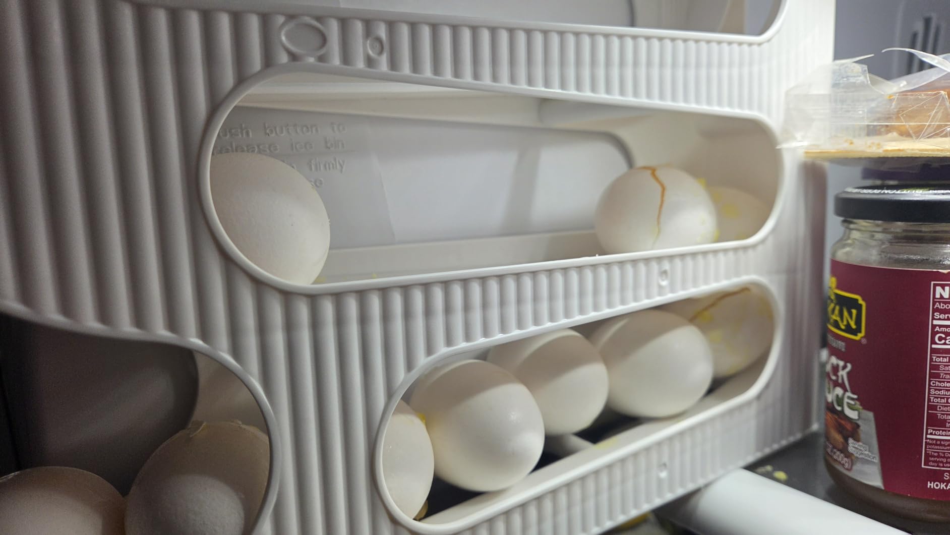 Sotfamily FIFO Egg Holder for Fridge, Egg Organizer fits 28 Large Size Eggs customer photo 2