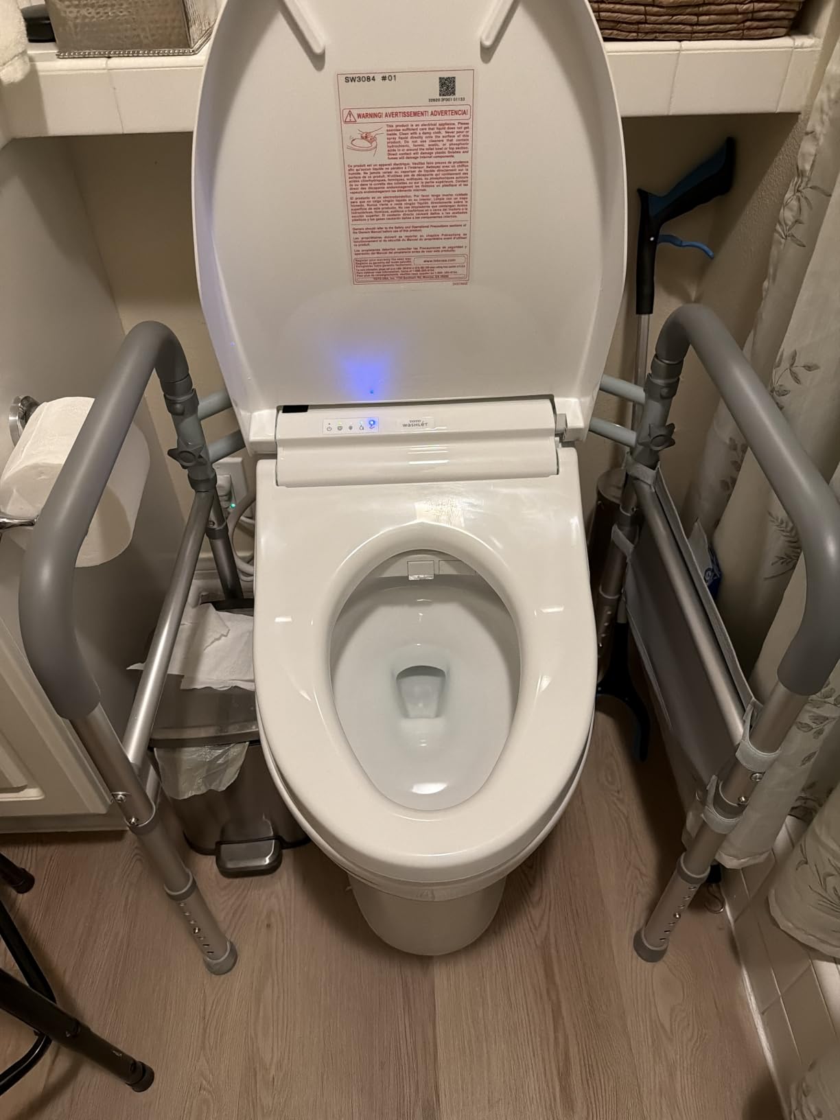 HOMLAND Toilet Safety Rails for Seniors, Adjustable Height & Width, 350 Lbs | Padded Armrests, Foldable Aluminum Toilet Safety Frame, Handicap Toilet Handles for Elderly and Disabled, Fit Any Toilets customer photo 2