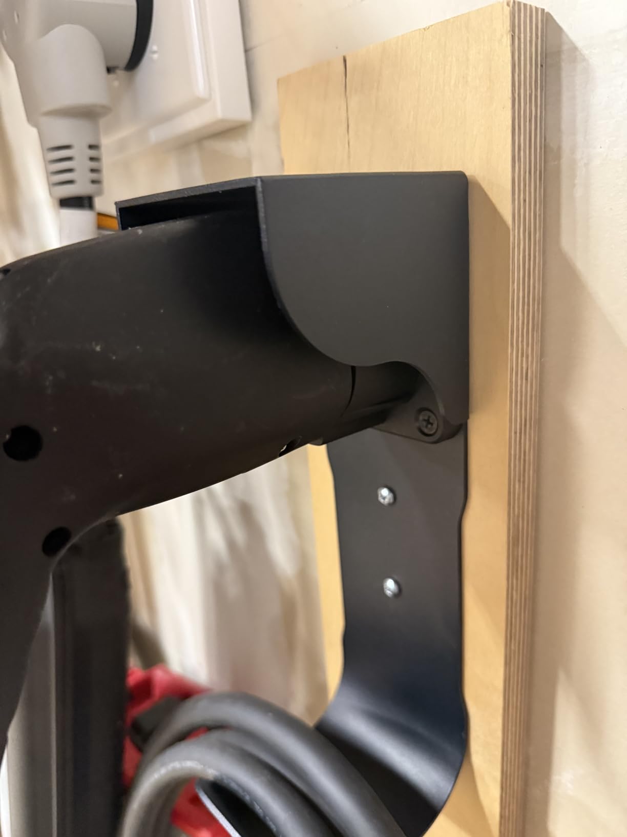 Autel EV Charger Holder, Wall-Mount Connector Nozzle Holster Dock with J-Hook for SAE J1772, Electric Car Charger Cable Organizer, Space Saving customer photo 1