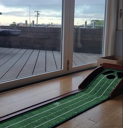 Putting Green Indoor,Golf Putting mat with Auto Ball Return - Premium Golf Putting Mat for Home, Office, or Outdoors - Golf Gift for Men & Women, Practice Anywhere customer photo 2