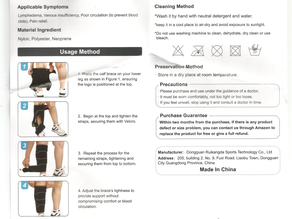 Plus Size Calf Compression Wrap For Severely Swollen Calves With Lymphedema, Big Calf Brace Increases Circulation & Reduces Muscle Swelling for Women and Men (Short, XL) customer photo 2
