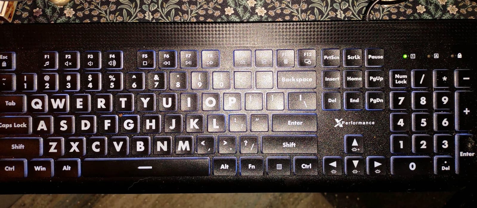 X9 Large Print Backlit Computer Keyboard - Easy to See Big Letters - Lighted USB Wired Keyboard with 7-Colors Backlight LED, Full Size Oversized Light Up Keyboard for Windows, PC, Laptop, Desktop customer photo 1