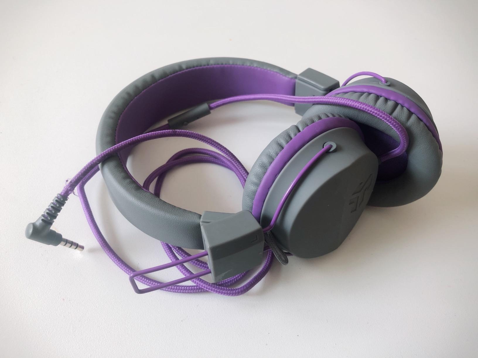 JLab JBuddies Studio Kids on-Ear Wired Headphones with mic, Volume Limiter, Folding, Adjustable, Noise Isolation, Blue/Green customer photo 2