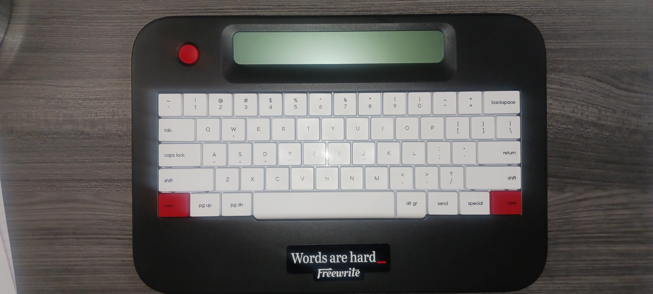 Freewrite Alpha | Distraction-Free Word Processor | Portable Digital Typewriter with Backlit LCD Display, Long Battery Life & Wi-Fi Backup for Writers | E-Typewriter w/Full-Size Mechanical Keyboard customer photo 2
