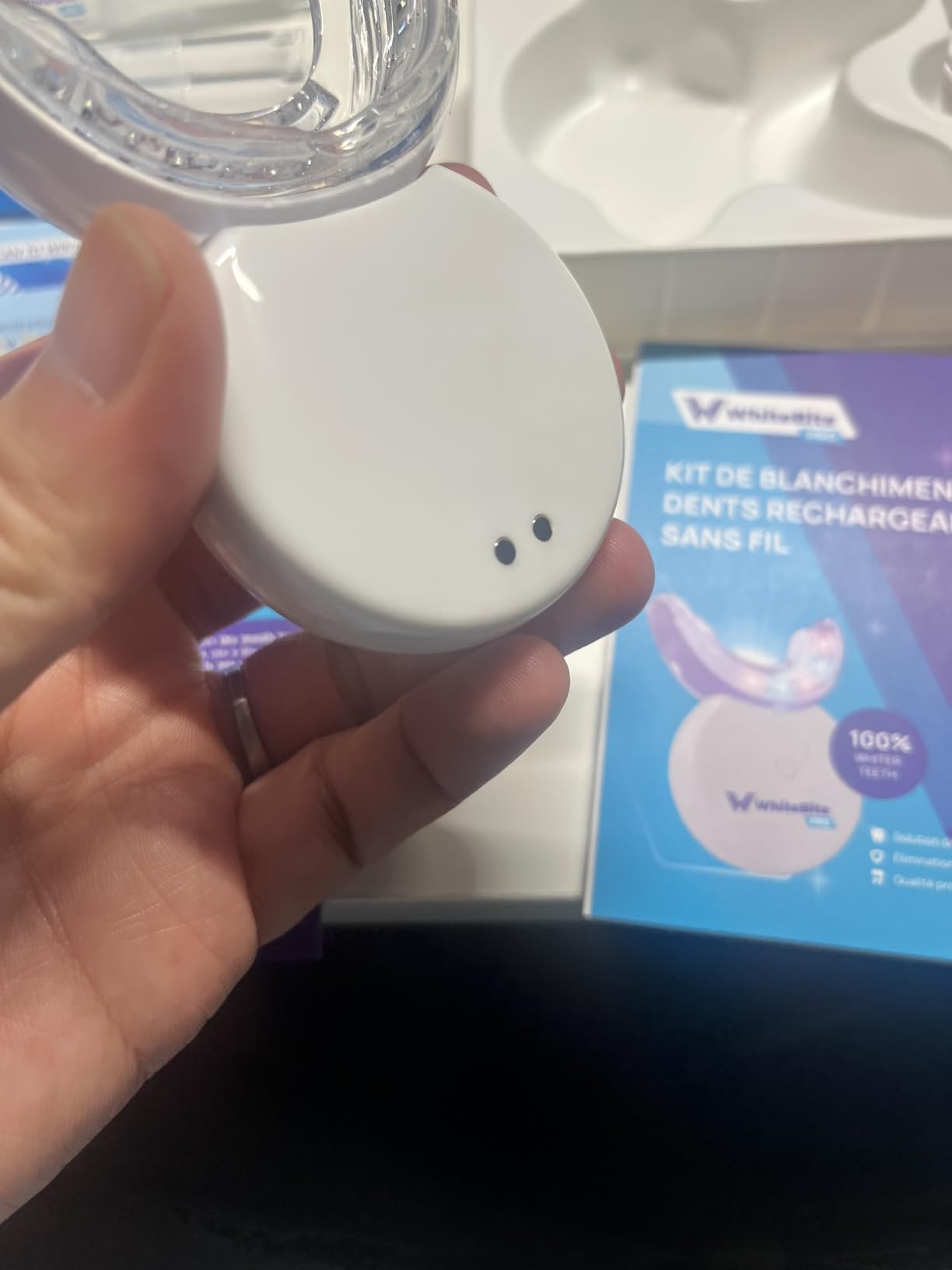 Whitebite Pro Teeth Whitening Kit for Sensitive Teeth - 32X LED Light + 35% Carbamide Peroxide Gel + Remineralizing Gel | Dental-Grade Whitening at Home customer photo 1