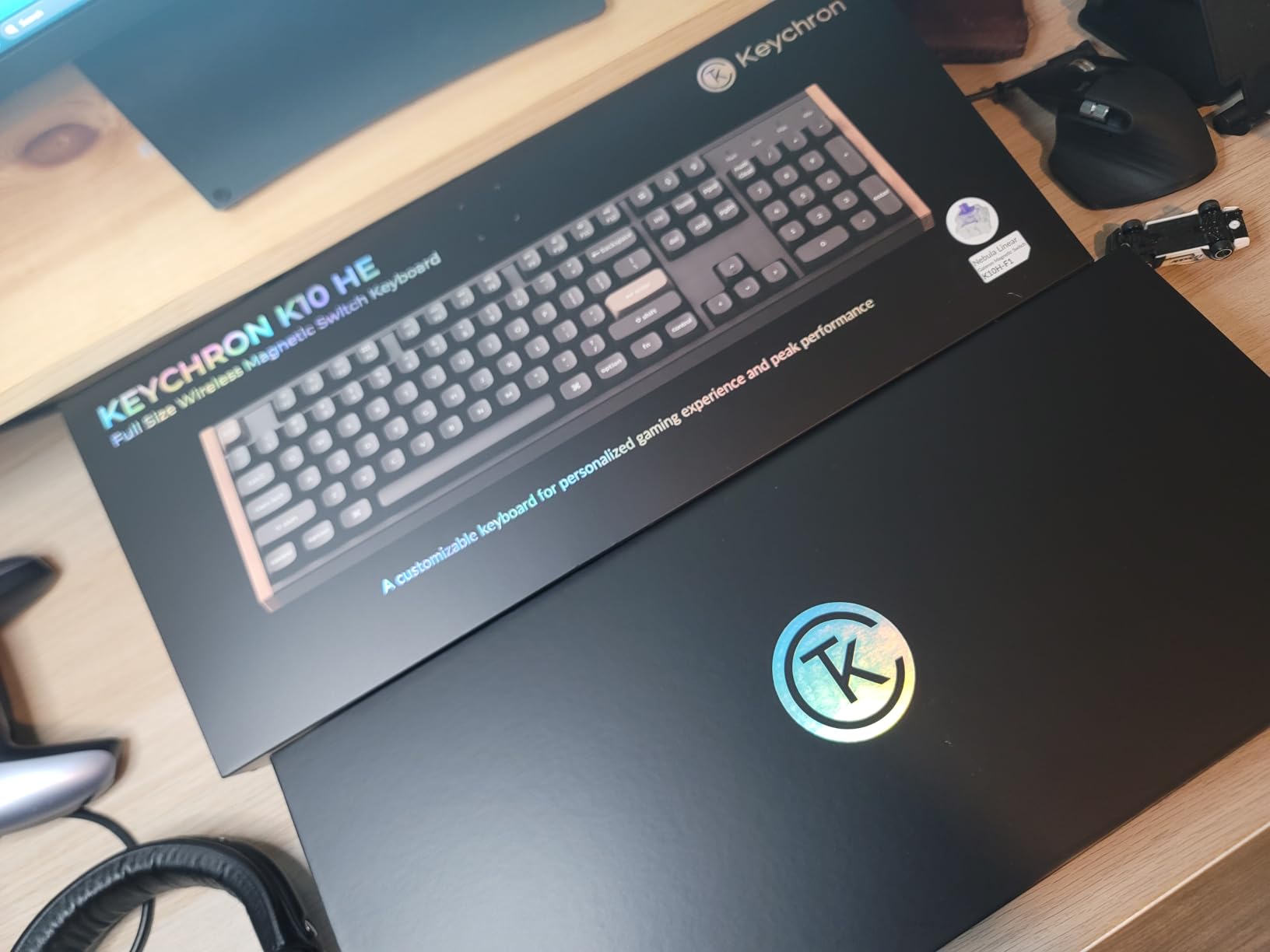 Keychron K10 HE Full-Size Hall Effect Keyboard Wireless, Rapid Trigger | Hot-Swappable Magnetic Switches Adjustable Actuation 2.4 GHz Bluetooth USB-C PBT Keycaps QMK Custom RGB Aluminum Wood Frame customer photo 2