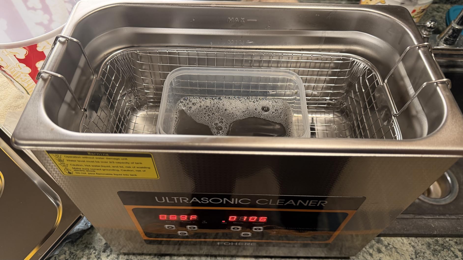 Ultrasonic Cleaner with Heater and Timer, 304 stainless steel Tank | Ultrasonic Washing Machine, Professional Sonic Cleaning for Parts, Bike Chain, Metal Engine Parts, Gun customer photo 2