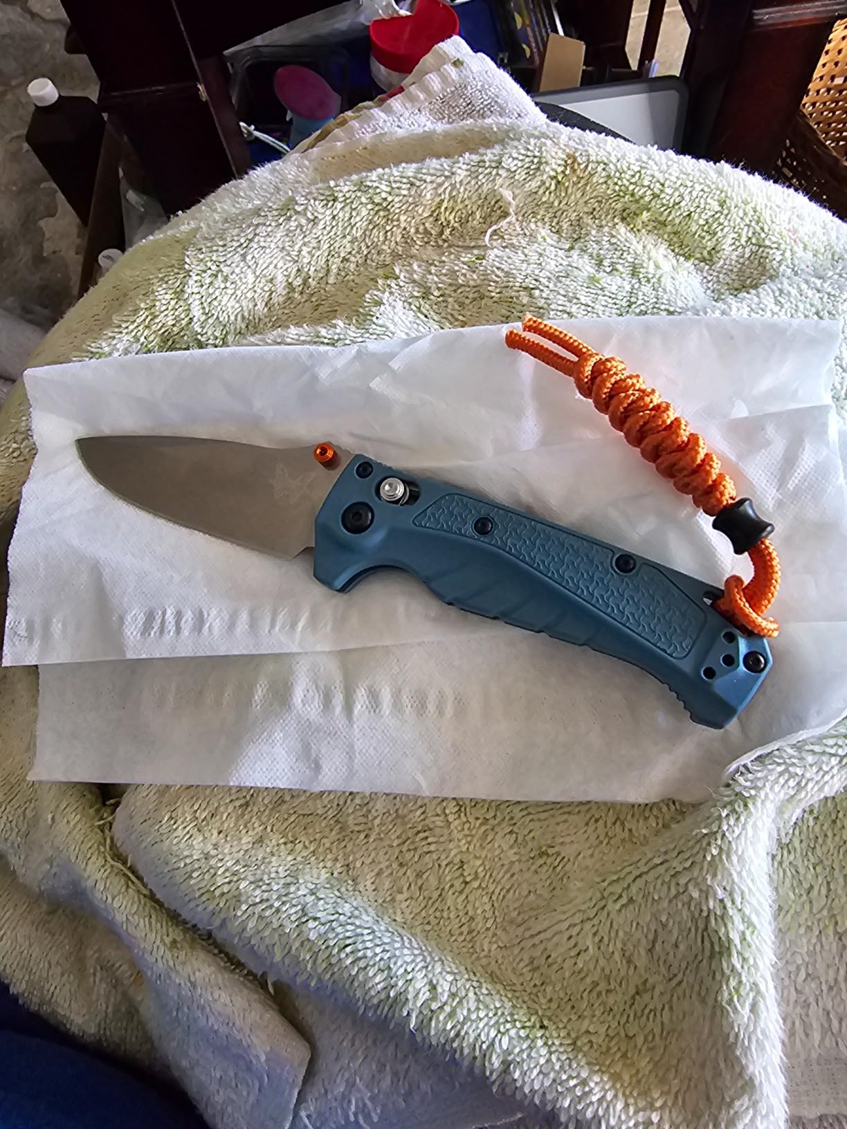 Mini Adira Fishing Knife, MagnaCut Steel Blade (18065BT-01) | Tempest Gray Grivory handle, Drop-Point blade customer photo 1