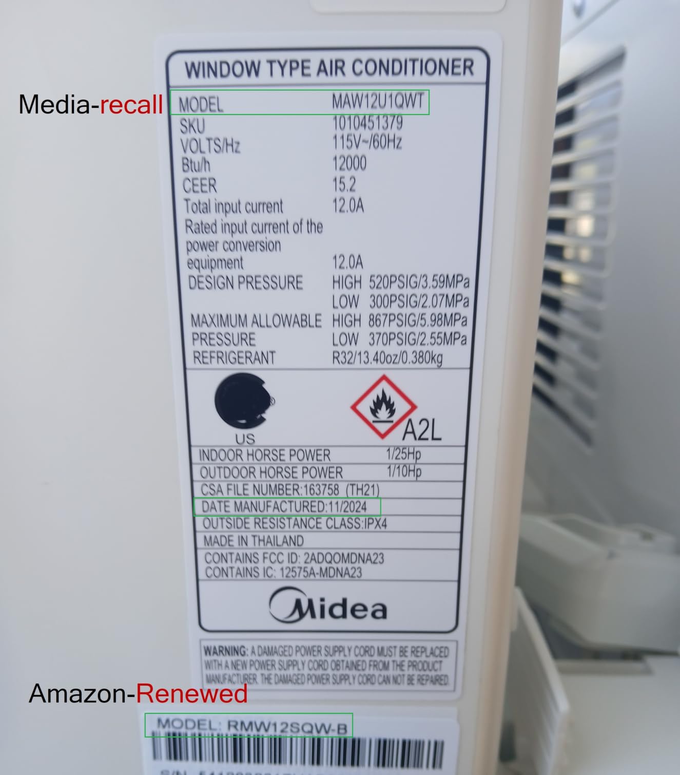 Midea 12,000 BTU U-Shaped Smart Inverter Window Air Conditioner–Cools up to 550 Sq. Ft., Ultra Quiet with Open Window Flexibility, Compatible with Alexa/Google Assistant, 35% Energy Savings (Renewed) customer photo 1