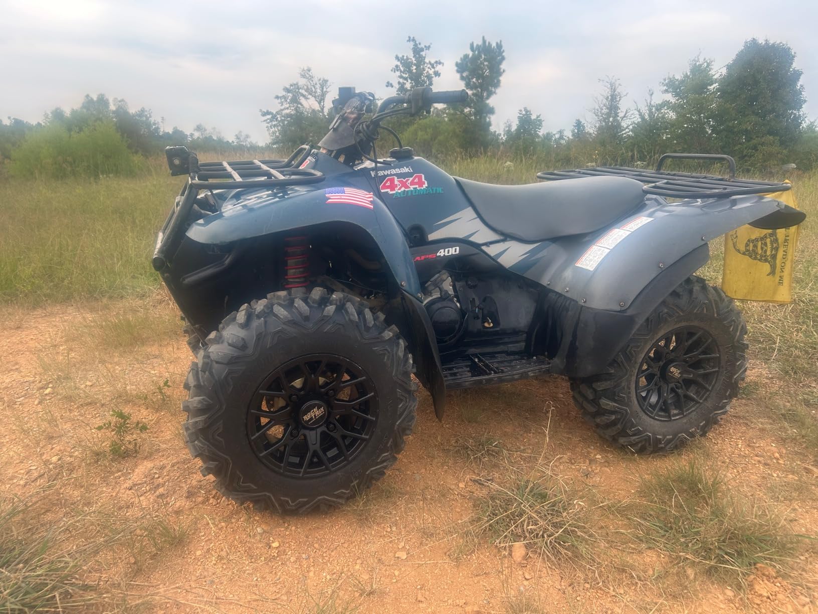 RockTrix RT104 14x7 ATV UTV Wheel 4x137 4+3 Offset, Matte Black, 4pc Set - Compatible with Can-Am Commander Maverick Renegade Kawasaki customer photo 2