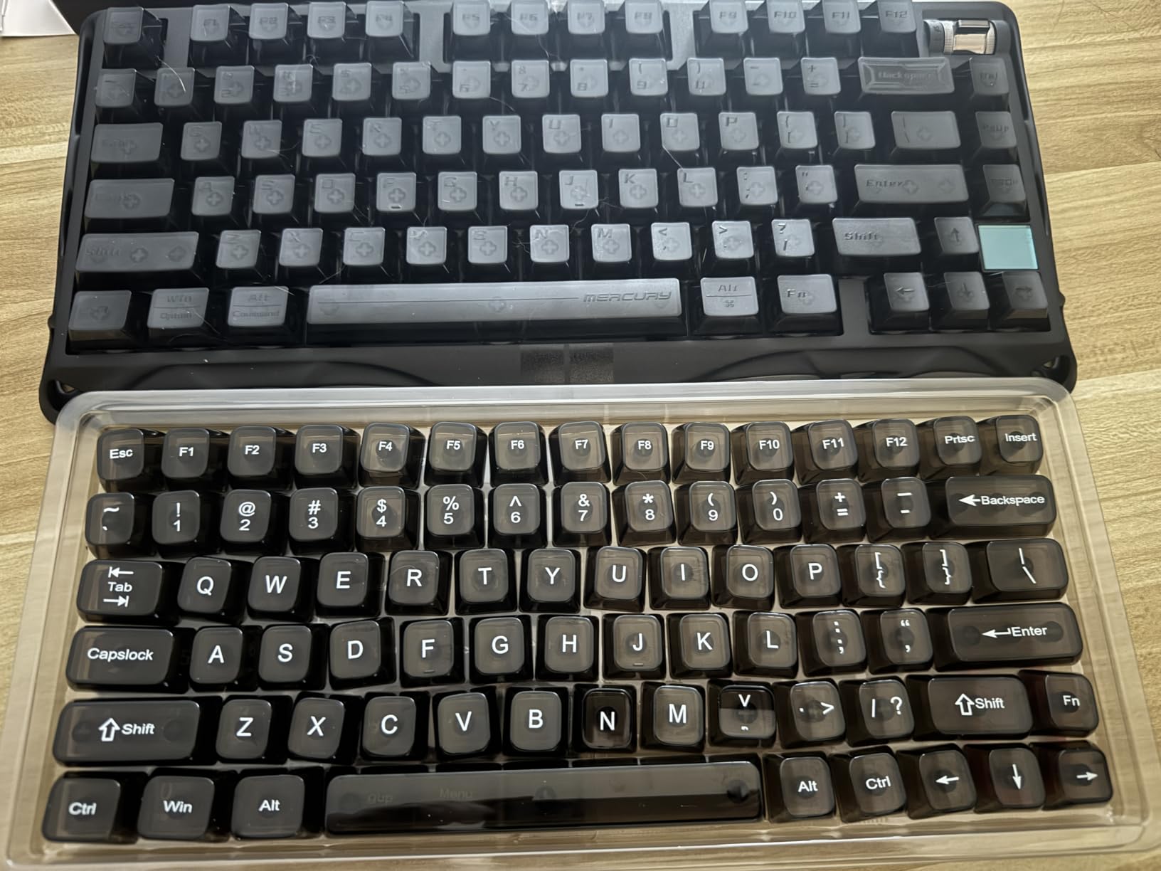 dagaladoo Clear keycaps Set,Translucent Keyboard keycaps,Jelly Key caps | Shine Through keycap Glossy,Transparent MDA Profile Custom keycaps for Mx Switches Mechanical Keyboard(115-keys,Purple) customer photo 2