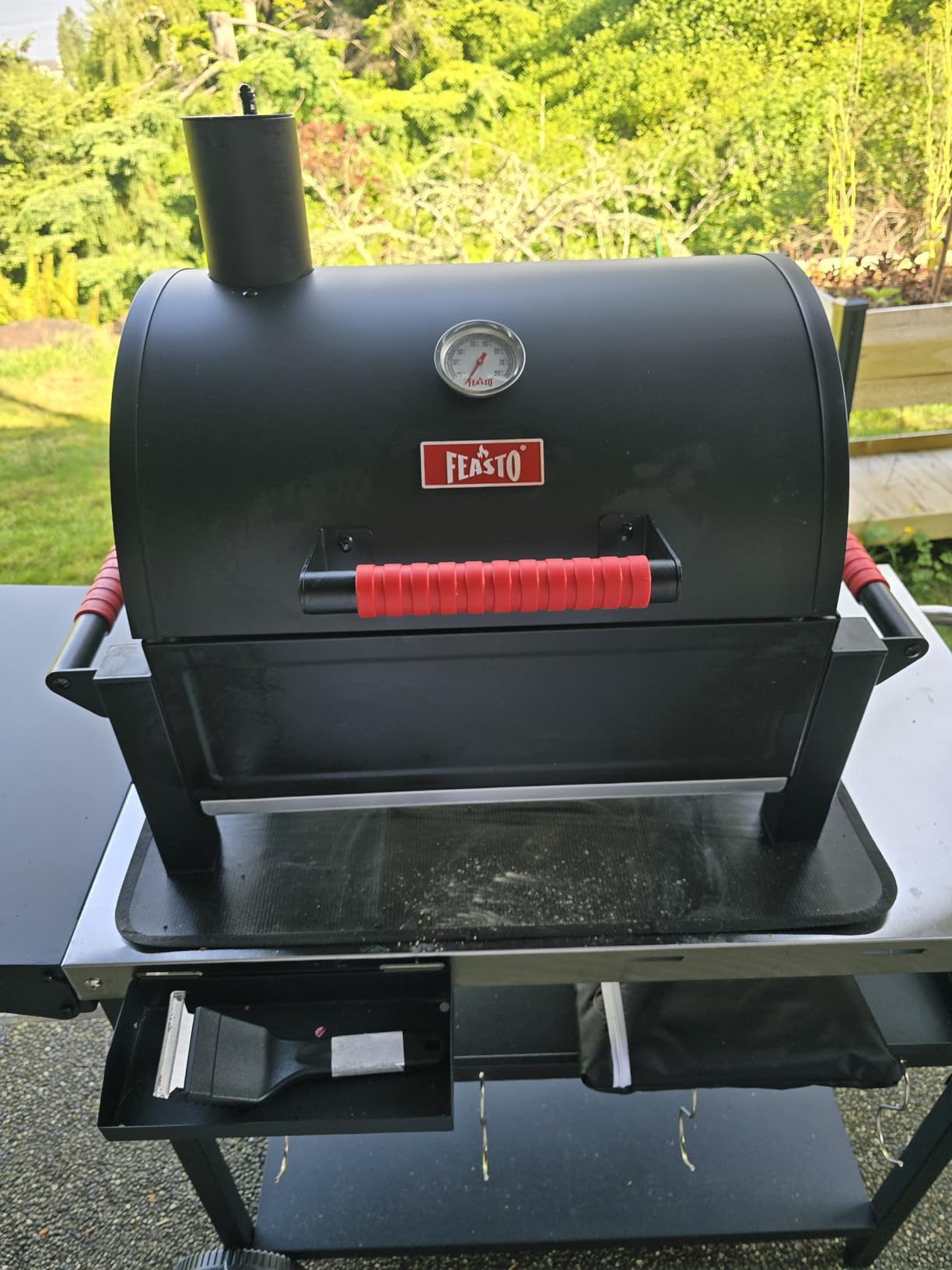 Feasto Heavy-Duty 30-Inch Charcoal Grill with Offset Smoker Grill customer photo 1