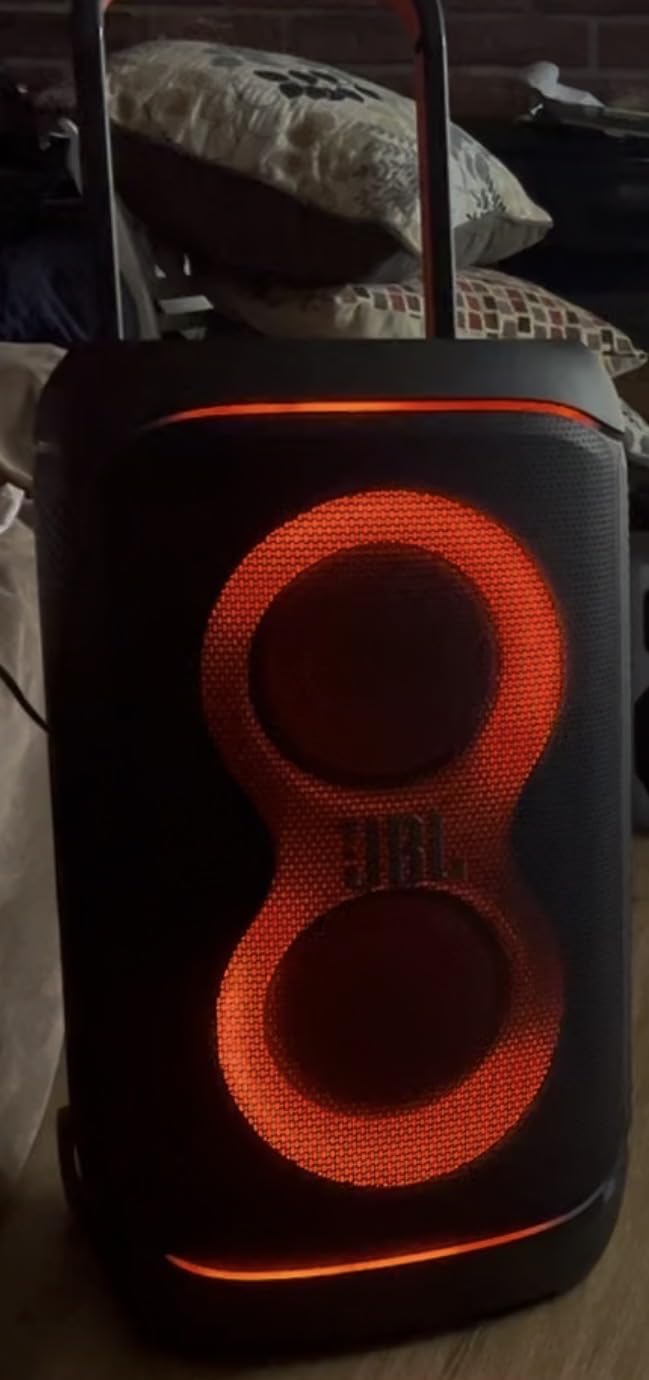 JBL PartyBox 520 Portable Party Speaker with AI Sound Boost - Black | Up To 15 Hours Playtime, Replaceable Battery, Auracast Stereo Linking, Telescopic Handle And Wheels, Mic And Guitar Inputs customer photo 1