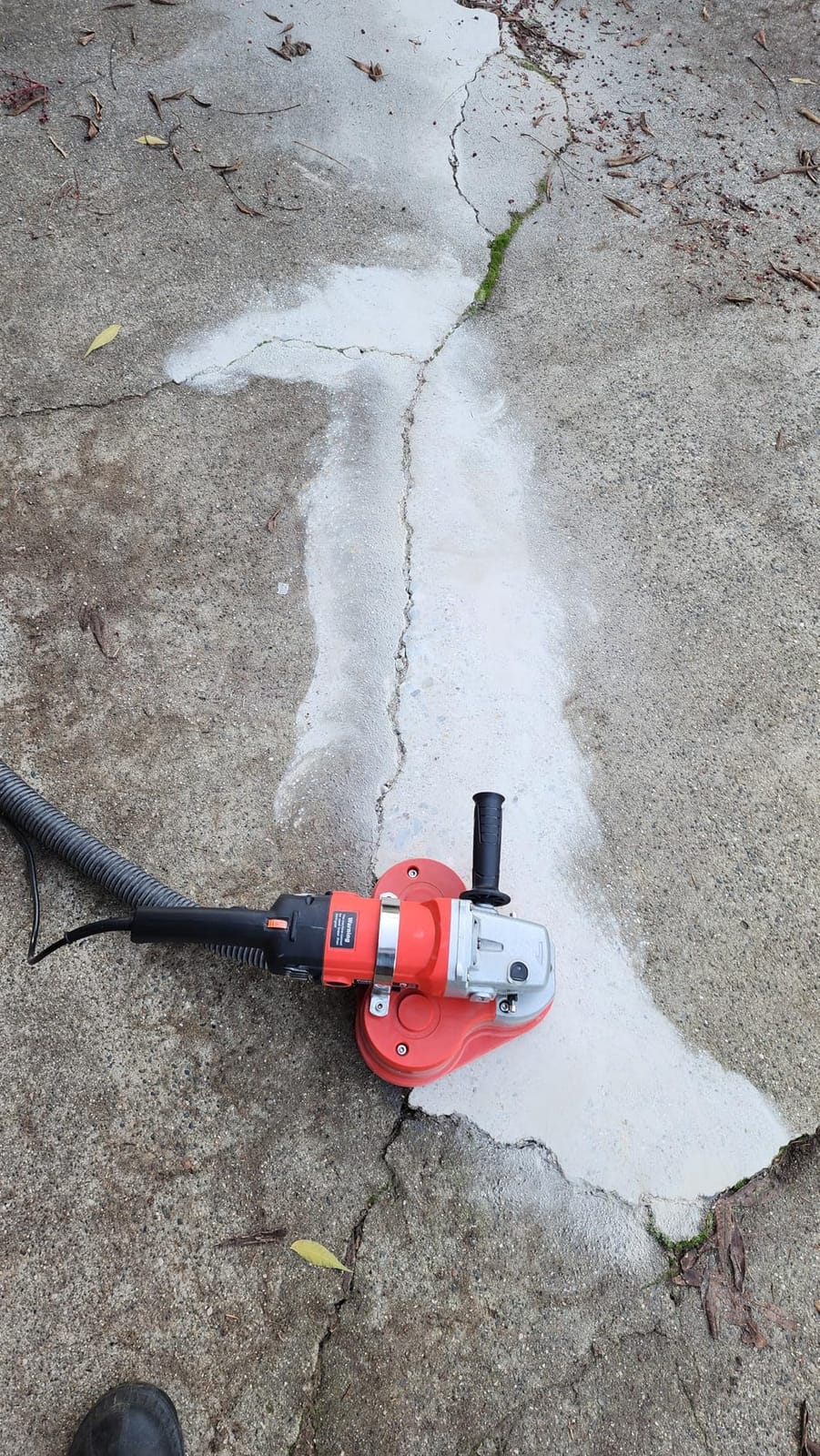 Electric Diamond Polisher Machine+Telescopic Rod 3800W 6 Speed Gears Triple Head Concrete Diamond Grinder for Metal,Stone,Cement Brick Surface Grinding,Epoxy Resin Removal Rock Granite customer photo 1