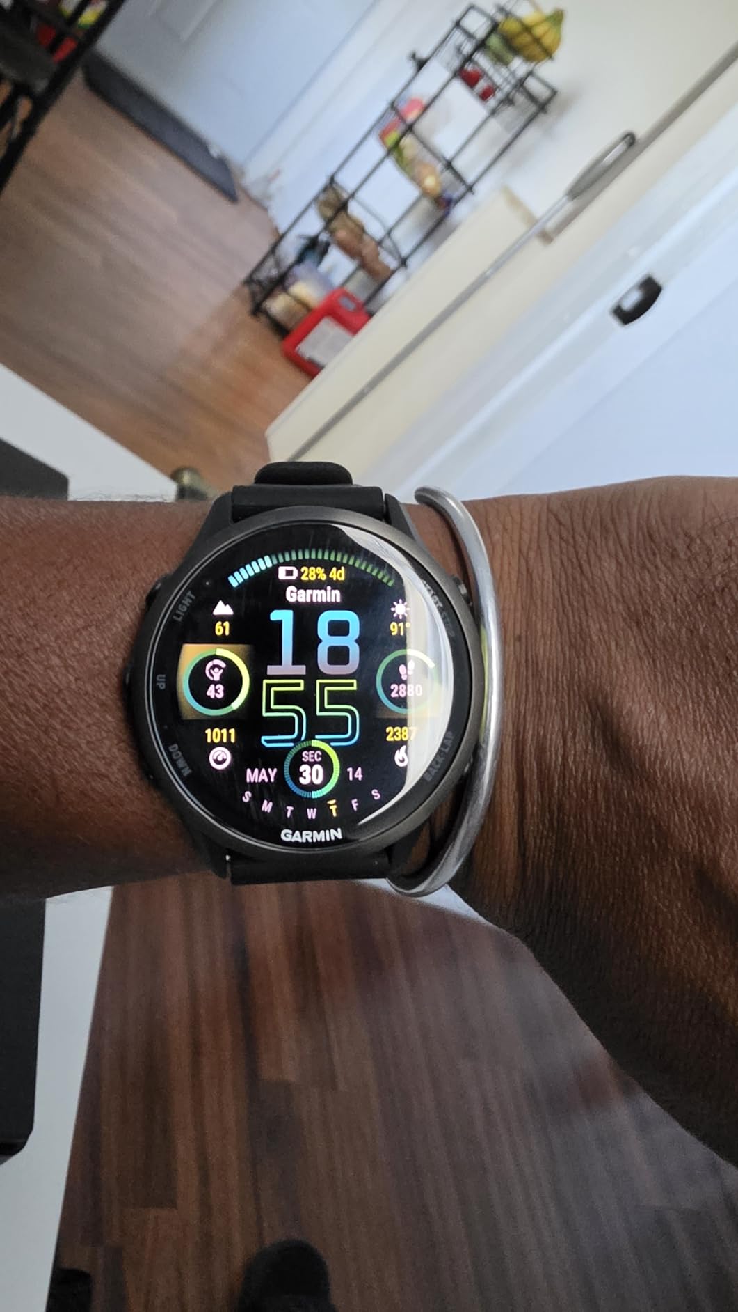 Garmin Forerunner® 970, 47mm, Carbon Gray DLC Titanium, Black/Whitestone customer photo 2