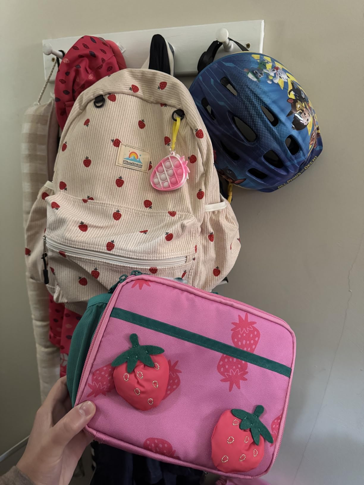 STEAMEDBUN Corduroy Kids Backpack for Boys and Girls 5-8: Boys Backpack for Elementary Kindergarten - 15 inch Cute Backpacks for Kids - Dinosaur customer photo 1