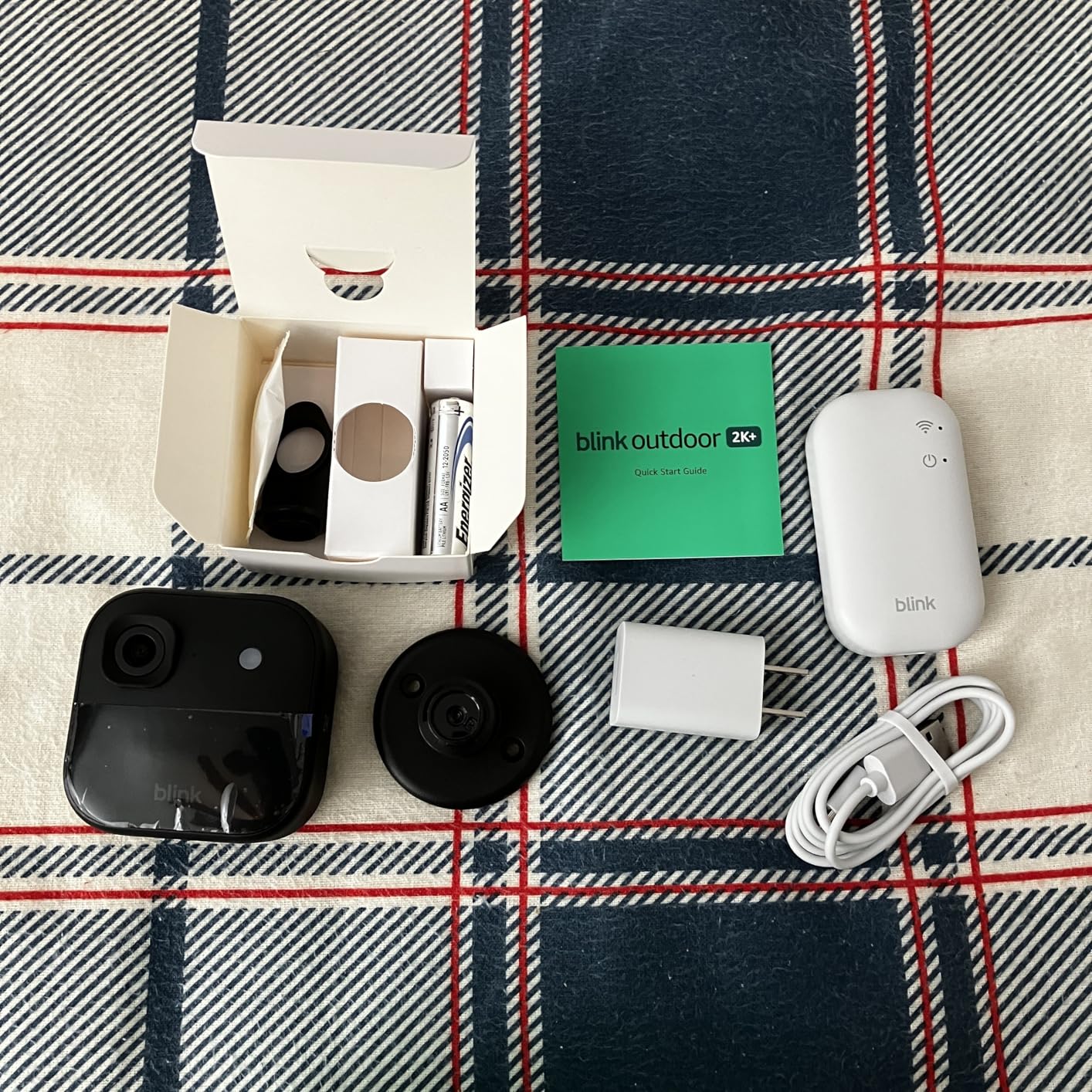 Blink Outdoor 2K+ (newest model) — Wireless smart security camera, 2K video resolution, enhanced audio, two-year battery. Required Sync Module not included — Add-On (White) customer photo 1