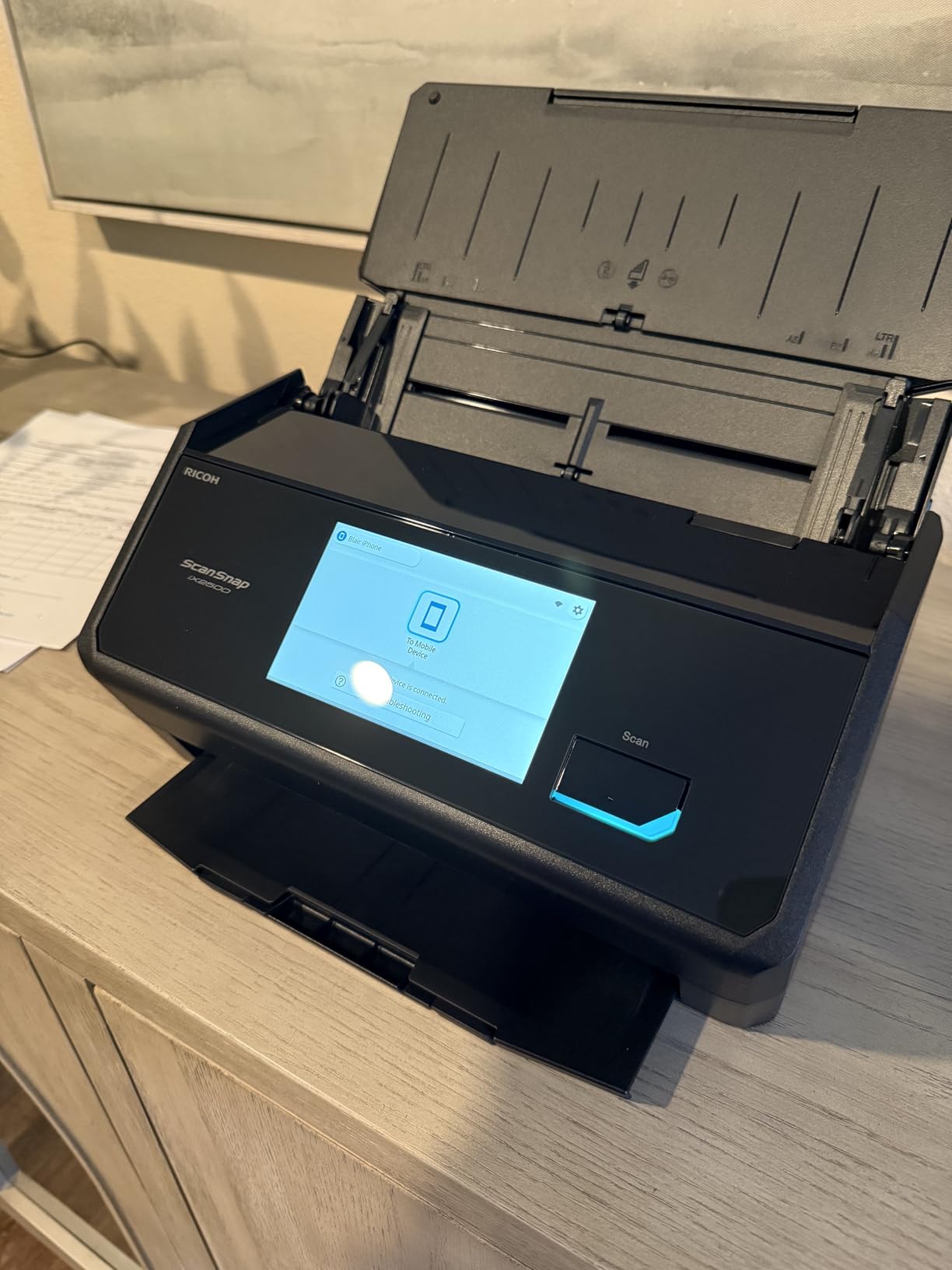 ScanSnap iX2500 Wireless or USB High-Speed Document Scanner, Black | Cloud Enabled | Photos & Receipts | Large Touchscreen | 100 page Auto Document Feeder | Mac or PC customer photo 1