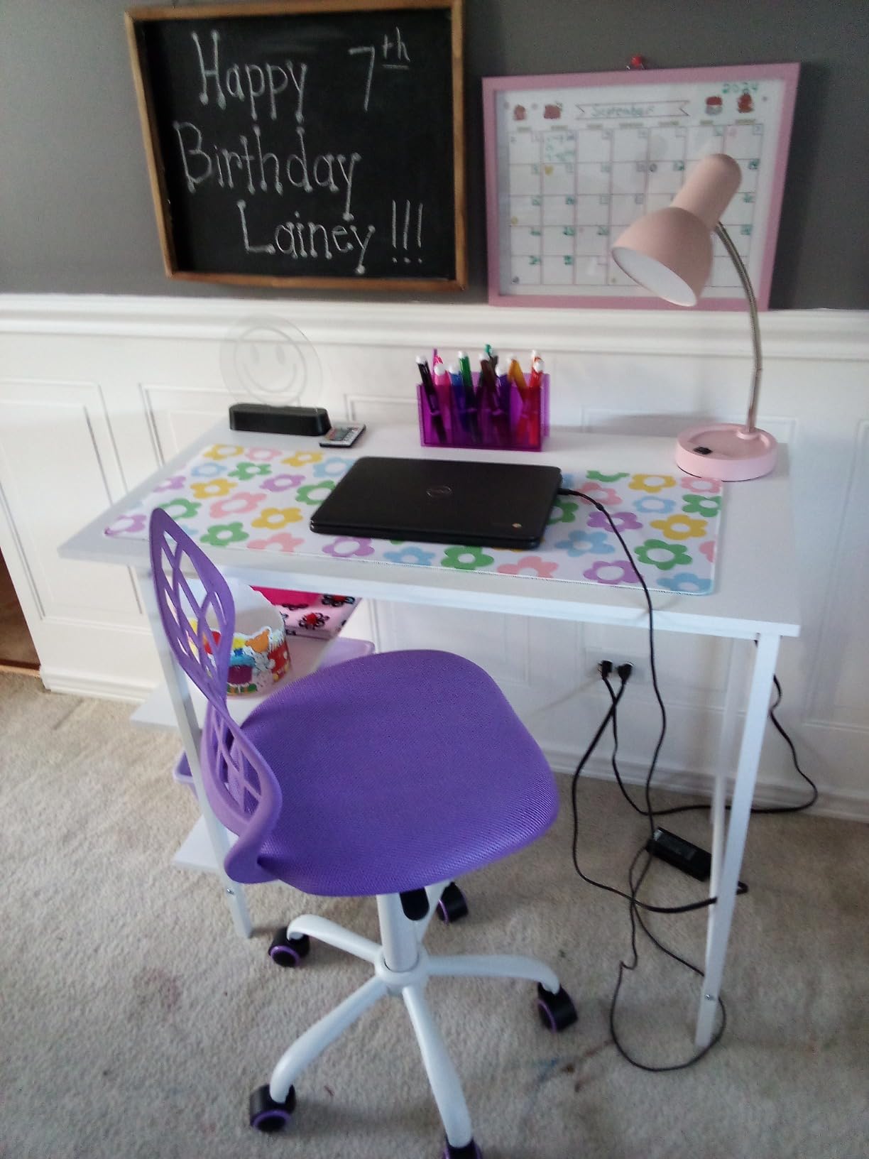 FurnitureR Kids Study Chair, Adjustable Swivel Task Chair with Soft Mesh Seat & Creative Low-Back Design, Smooth Wheels, Desk Chair for Children & Teens - A Thoughtful Everyday Gift, Light Blue customer photo 1