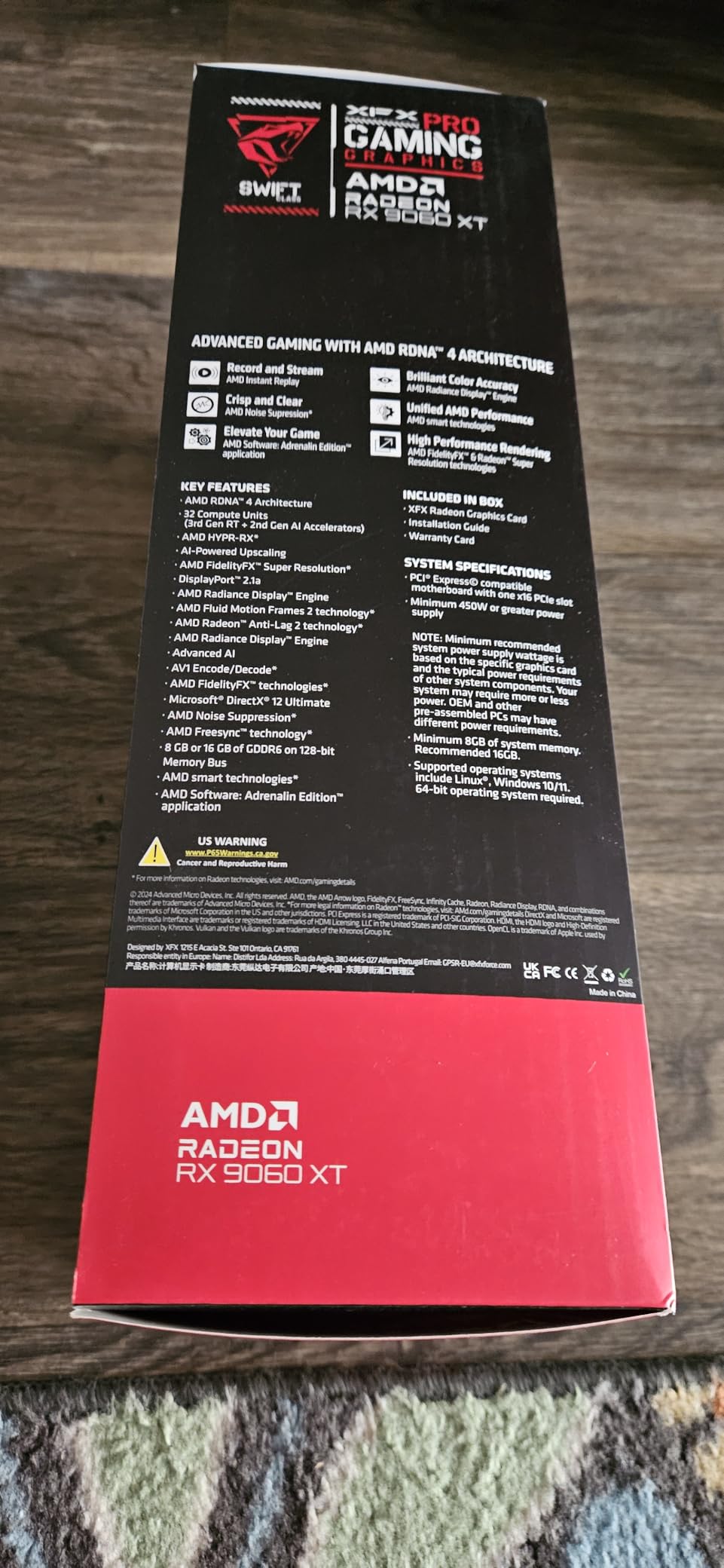 XFX Swift AMD Radeon RX 9060 XT OC Gaming Edition with 16GB GDDR6 HDMI 2xDP, RDNA 4 RX-96TSW16BQ, Graphics Card, Compatible with Desktop PCs customer photo 2
